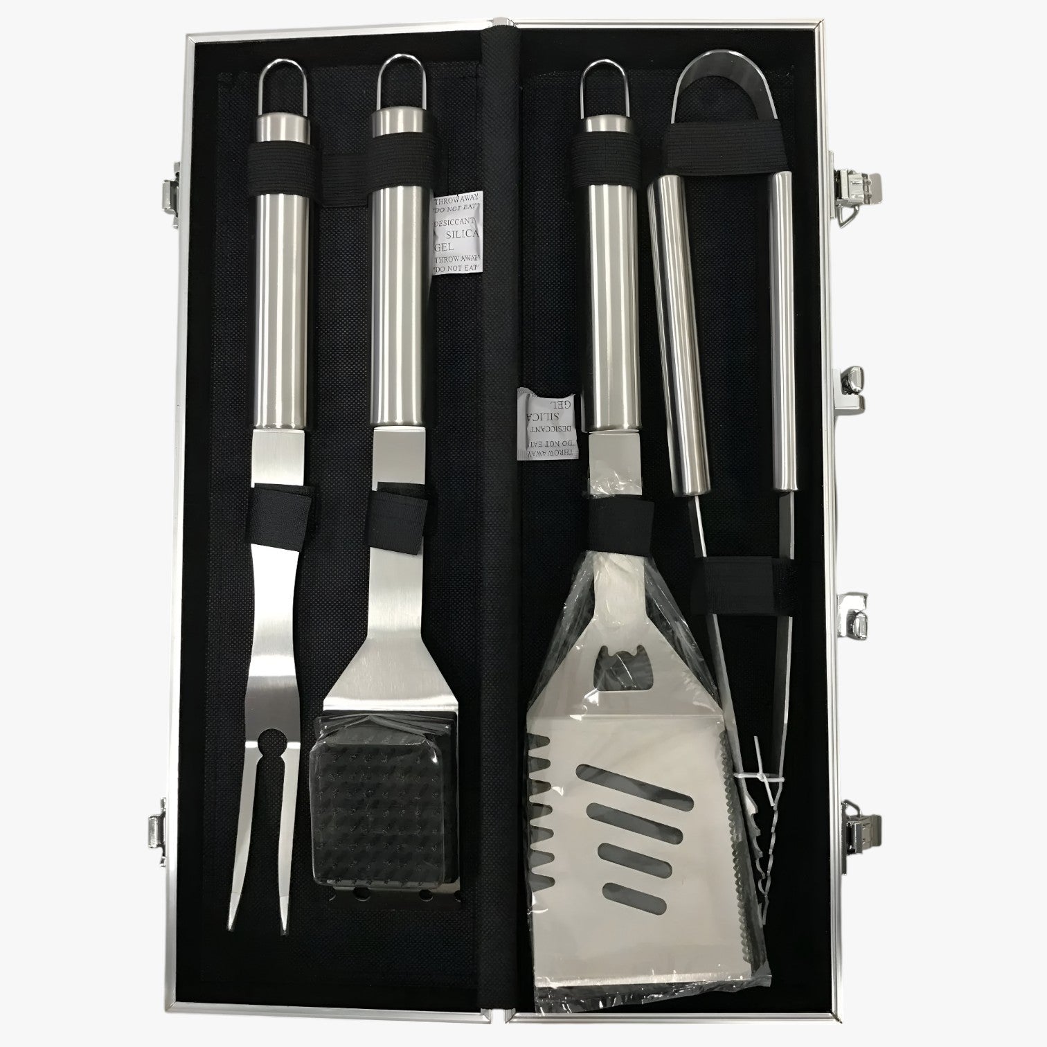 Set BBQ Portatile Completo in Acciaio Inox con Utensili - Ideale per Campeggio e Giardino - - completo completo ultimo Kitchen kitchen & dining kitchen tools portatile sostenibile ultimo uomo - Concept Palermo