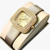 Vierkant Leren Horloge