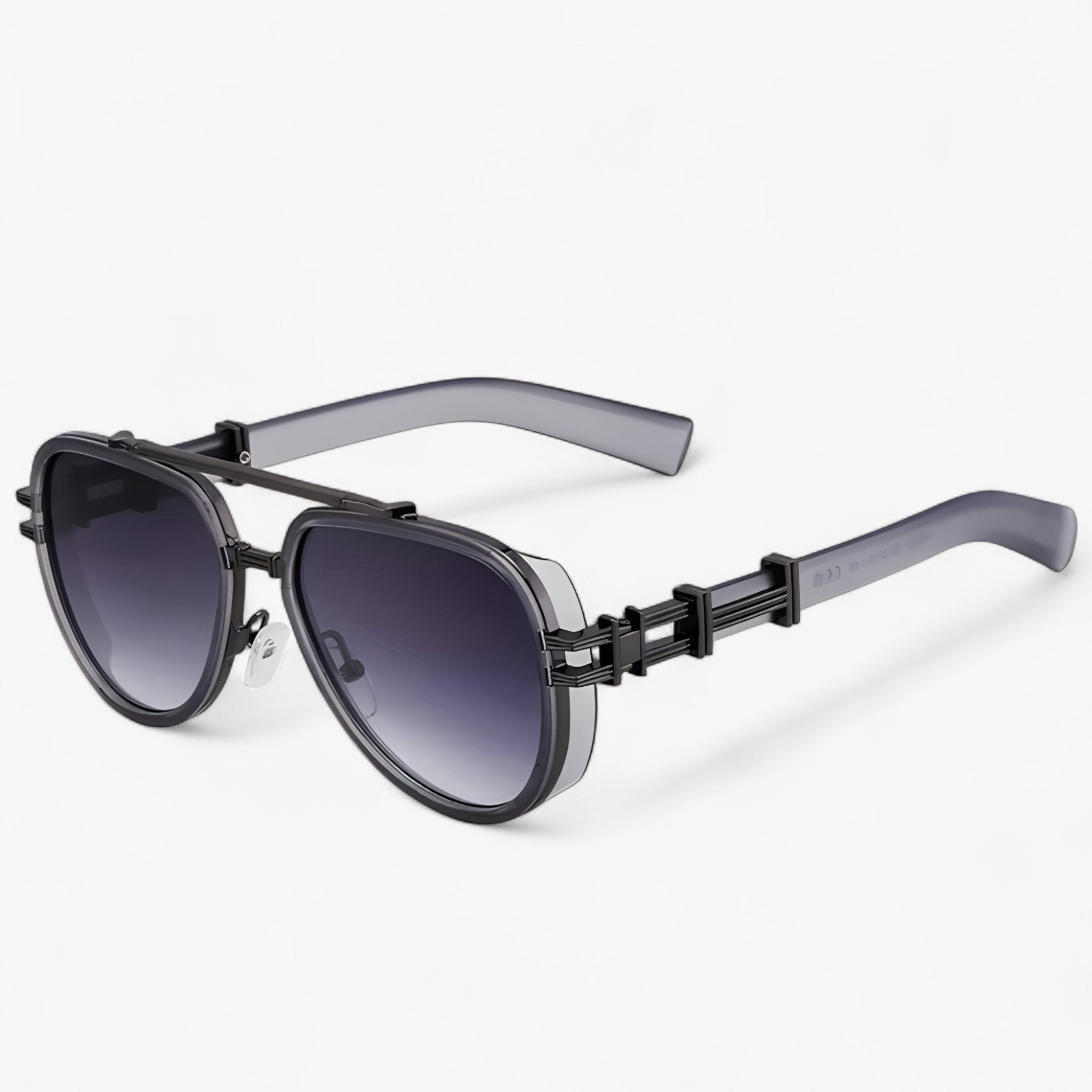 Occhiali da sole polarizzati steampunk oversize Uomo - Grigio Nero Grigio - accessoires occhiali occhiali sole oversize polarizzati sole steampunk sunglasses uomo zonnebrillen - Concept Palermo