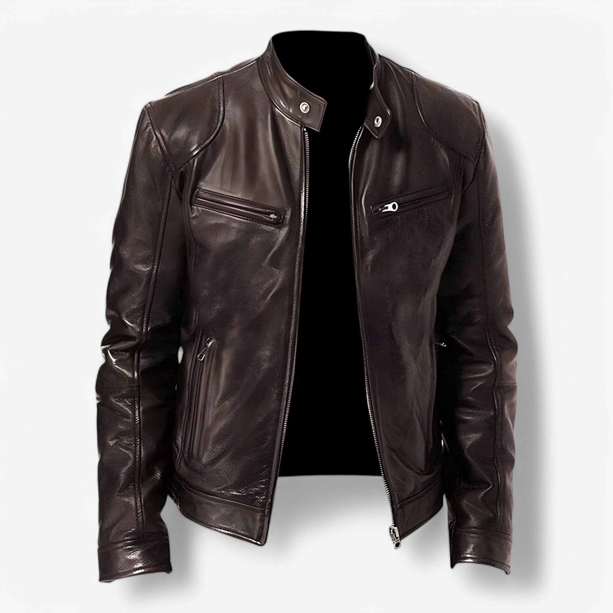 Giacca in Pelle Casual Uomo - - leather jacket mens mens jacket - Concept Palermo