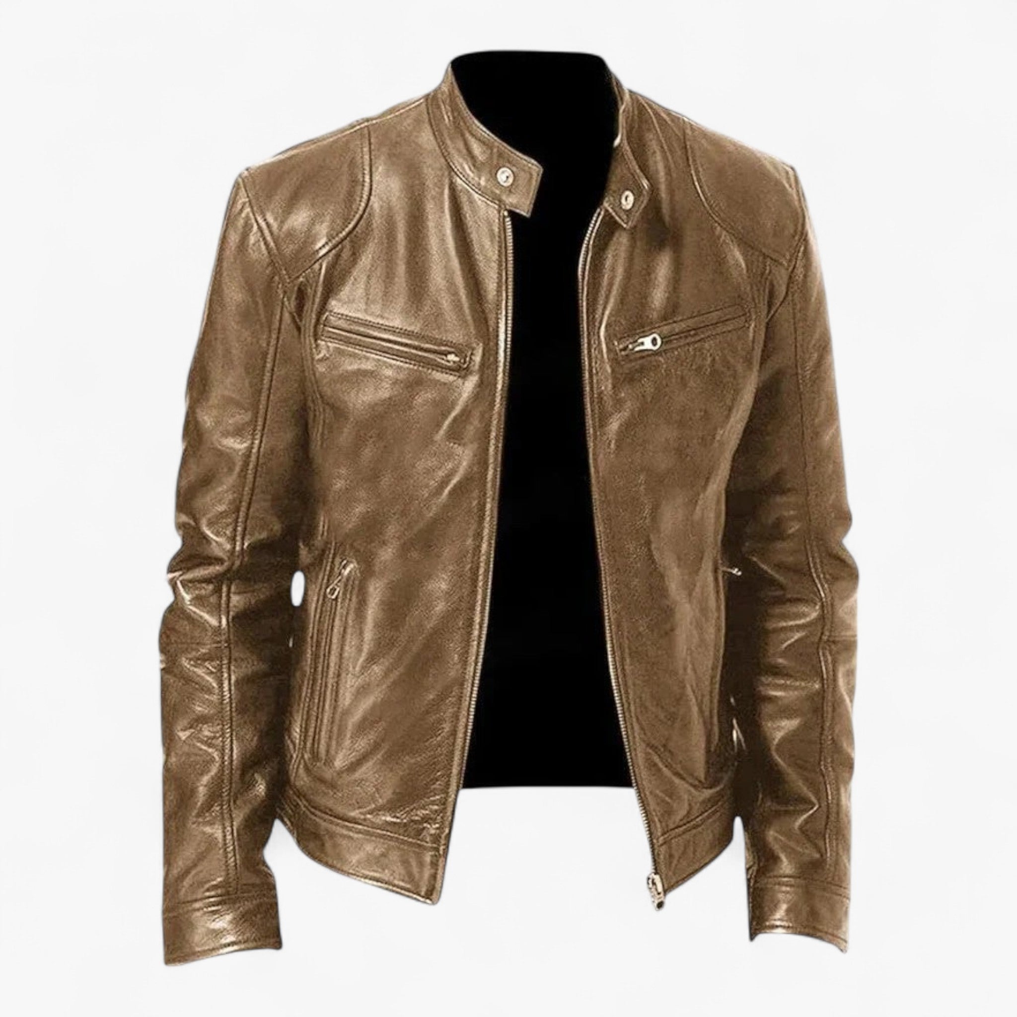 Giacca di Pelle Casual Uomo - - casual giacca giacca pelle Leather men men's coats & jackets pelle uomo Winter - Concept Palermo