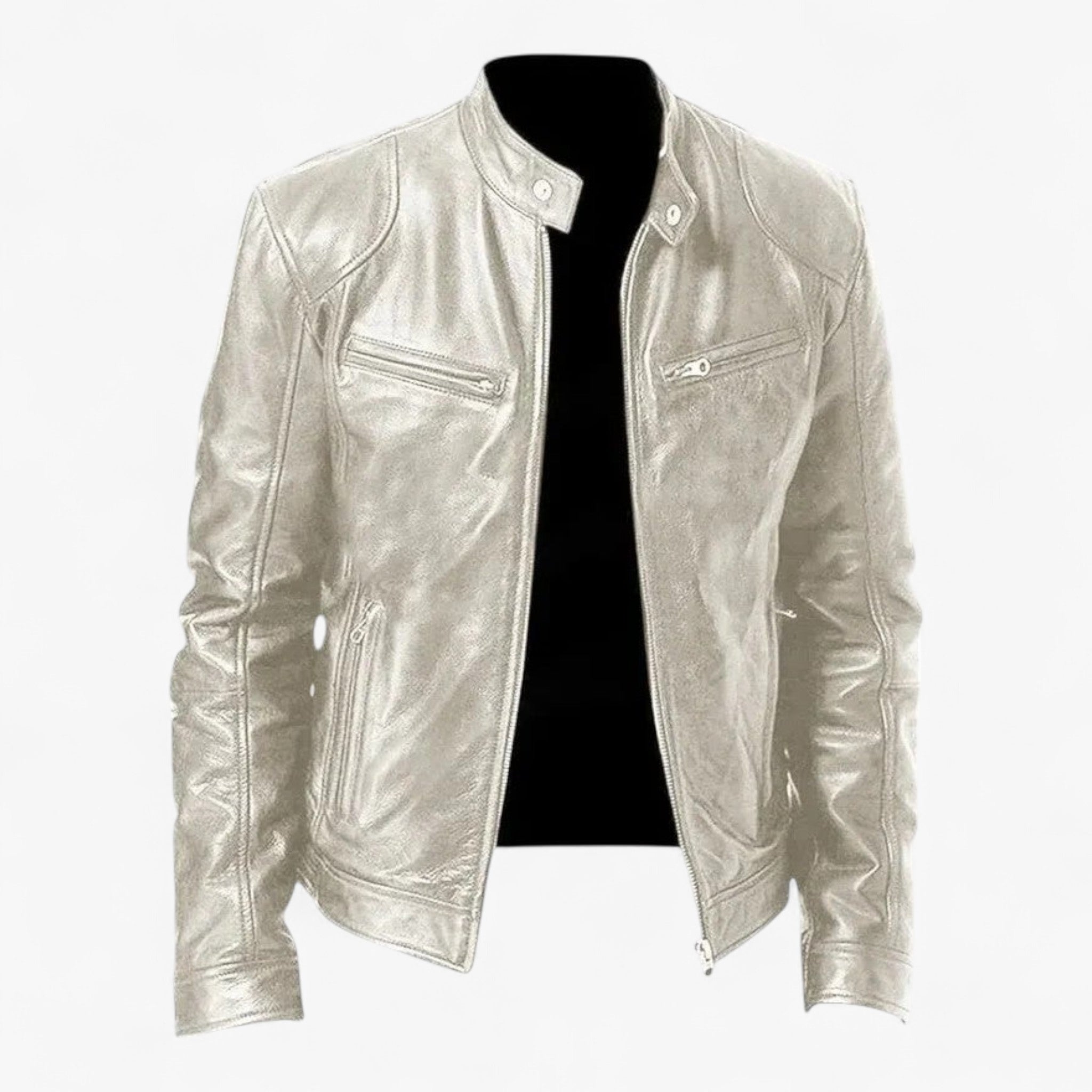 Giacca di Pelle Casual Uomo - - casual giacca giacca pelle Leather men men's coats & jackets pelle uomo Winter - Concept Palermo