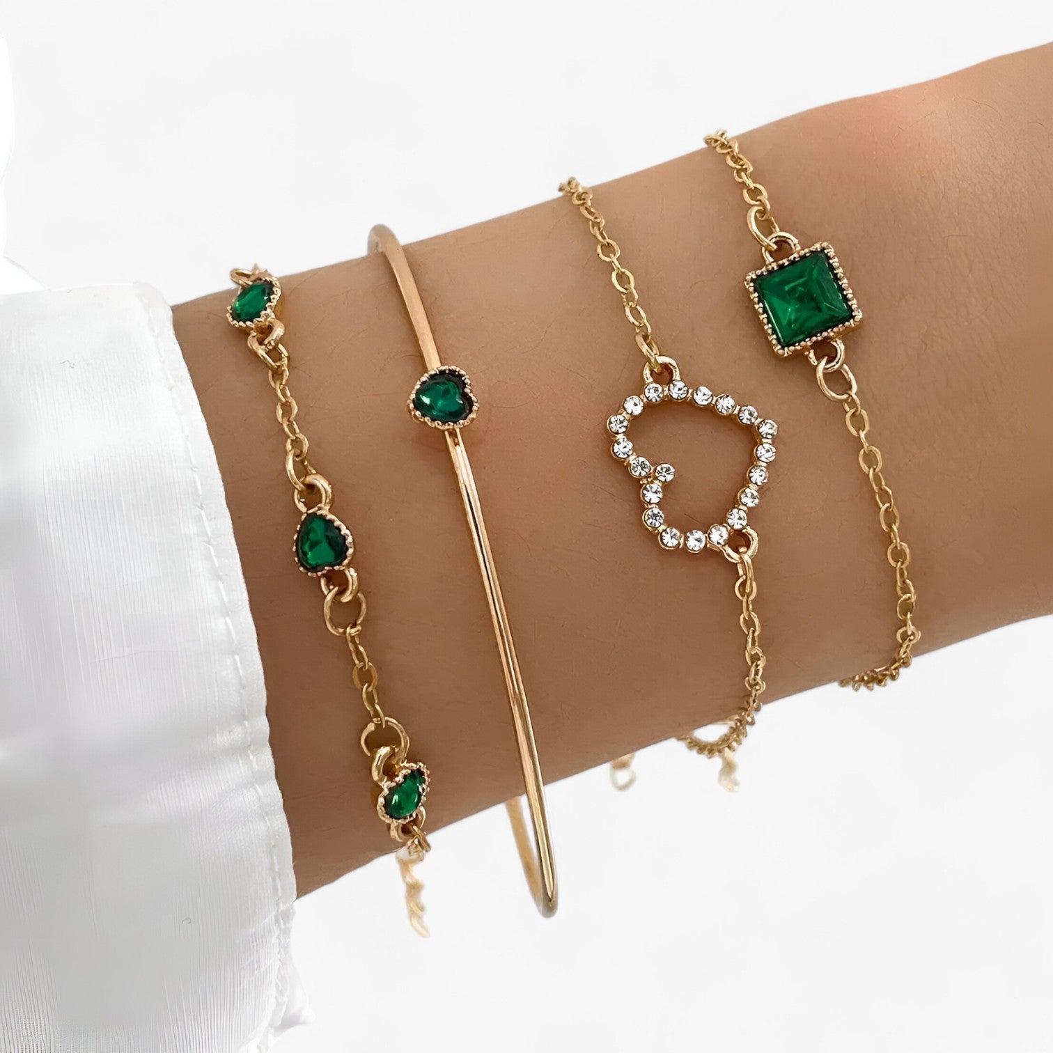 Bracciali in Smeraldo con Charm Raffinati Donna - - Accessories Jewelry bracciali bracciali smeraldo BRACELETS charm donna jewelry raffinati smeraldo - Concept Palermo