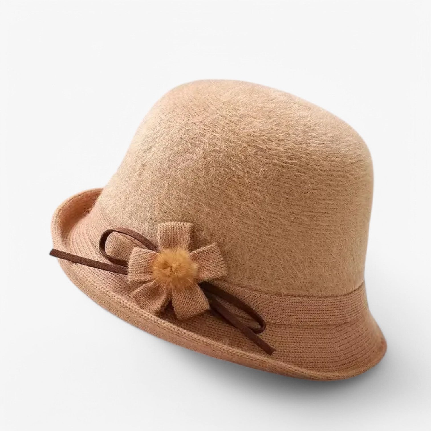 Cappello in lana per donne – calore e stile - Marrone Chiaro 56-58cm - calore cappello cappello lana donne hat Hat for girls lana stile women hat women's hat - Concept Palermo