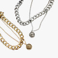 Collar con monedas de múltiples capas Lana Mujer