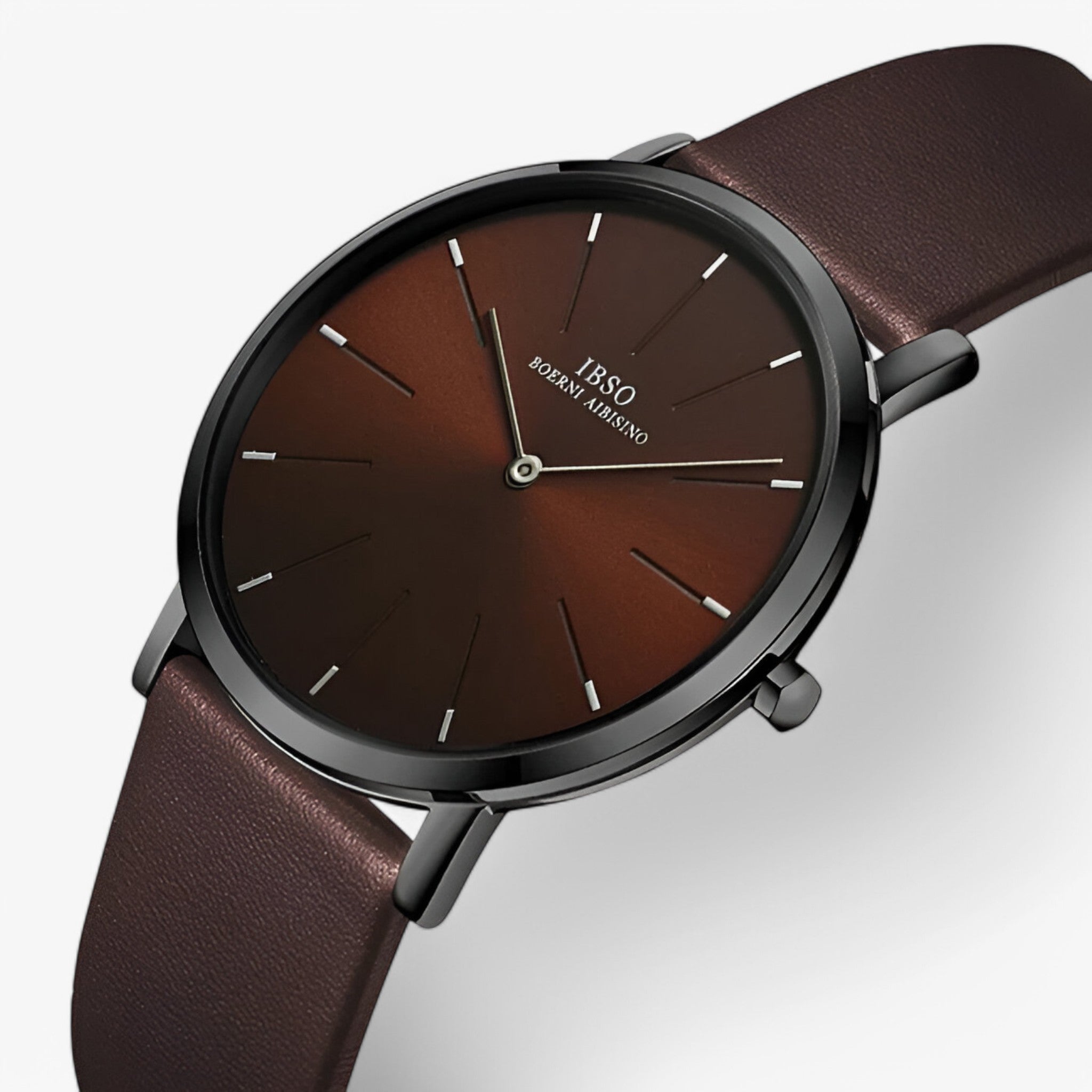 Orologio da uomo di lusso in pelle marrone ultrasottile - - orologio orologio uomo pelle ultrasottile uomo watch for men watches - Concept Palermo