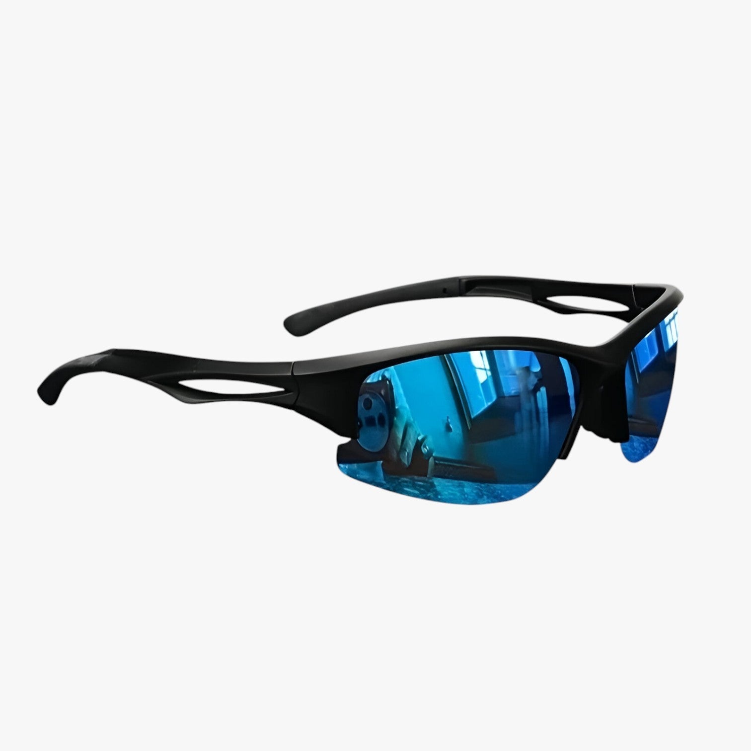 Occhiali da sole sportivi con montatura metà bordo - Polarizzati e visione colorata Uomo - Blu - bordo colorata mens sunglasses metà montatura occhiali occhiali sole Polarized man sunglasses polarizzati sole Sunglasses - Concept Palermo
