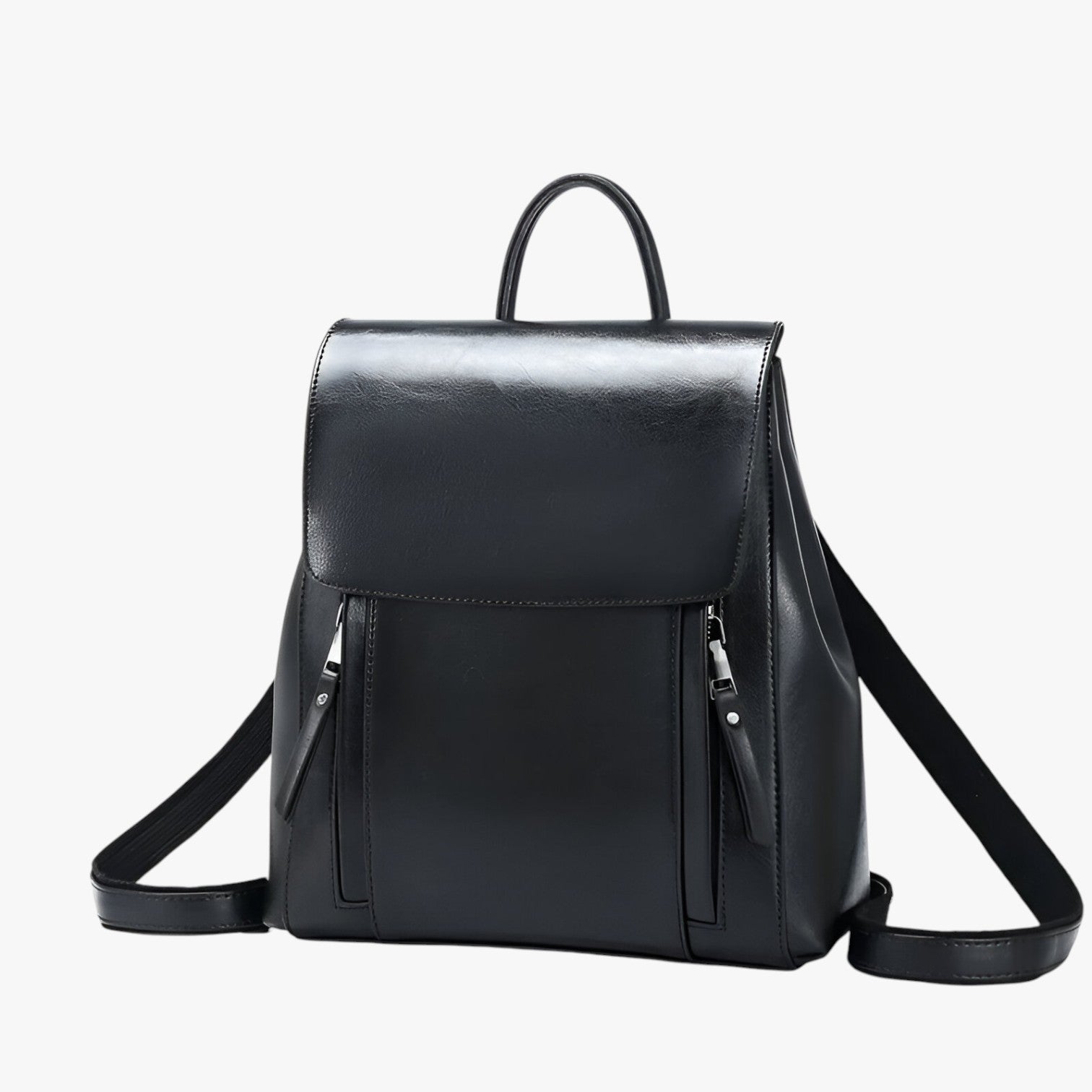 Zaino in Pelle per Scuola e Lavoro Donna - Nero 31*28*9cm - Bags donna lavoro pelle scuola women bags Women's handbags zaino zaino pelle - Concept Palermo