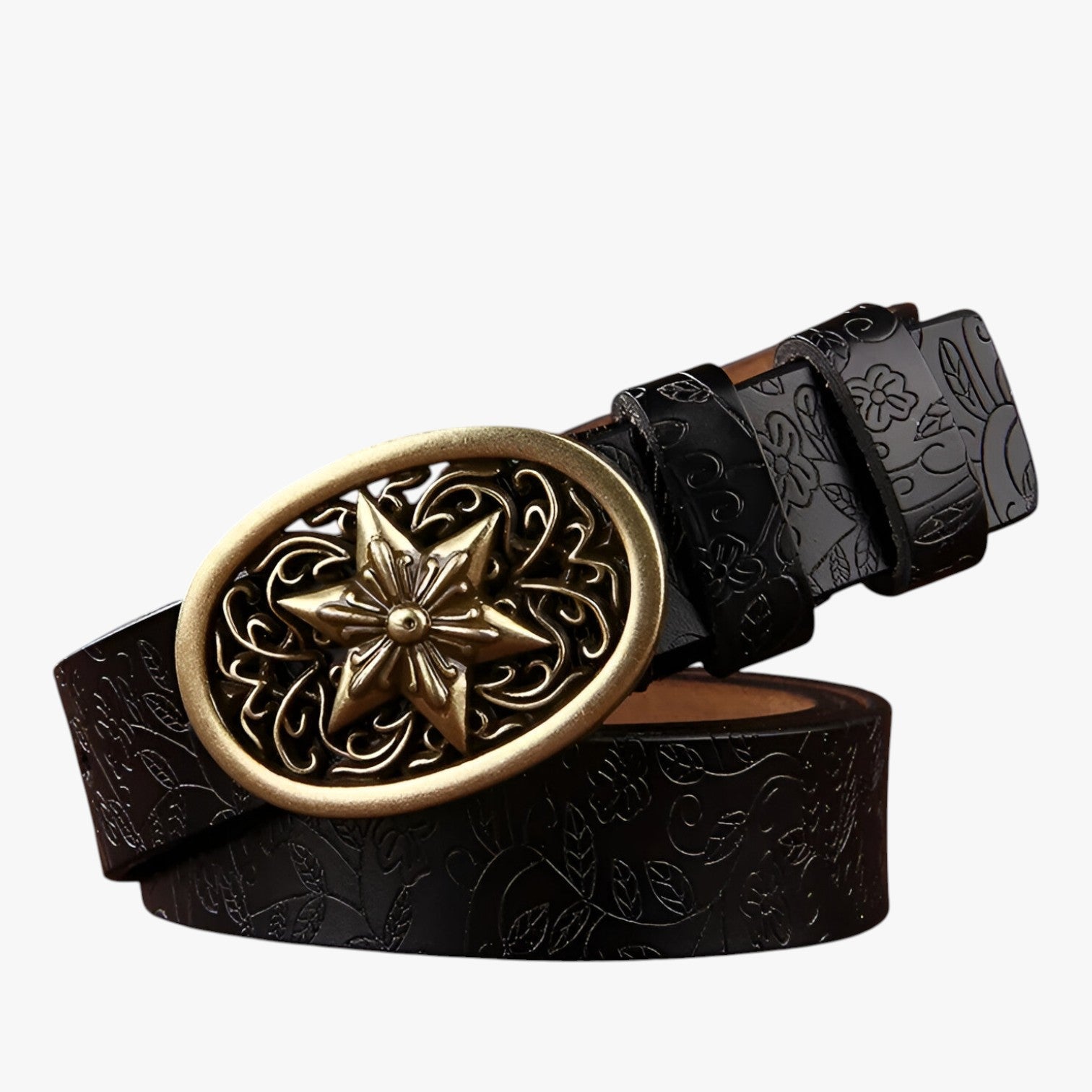 Cintura da donna in pelle di lusso per stile e sostenibilità - Nero 105CM - belt buckle women belts cintura cintura donna donna pelle sostenibilità stile waist belt for women Womens belt - Concept Palermo