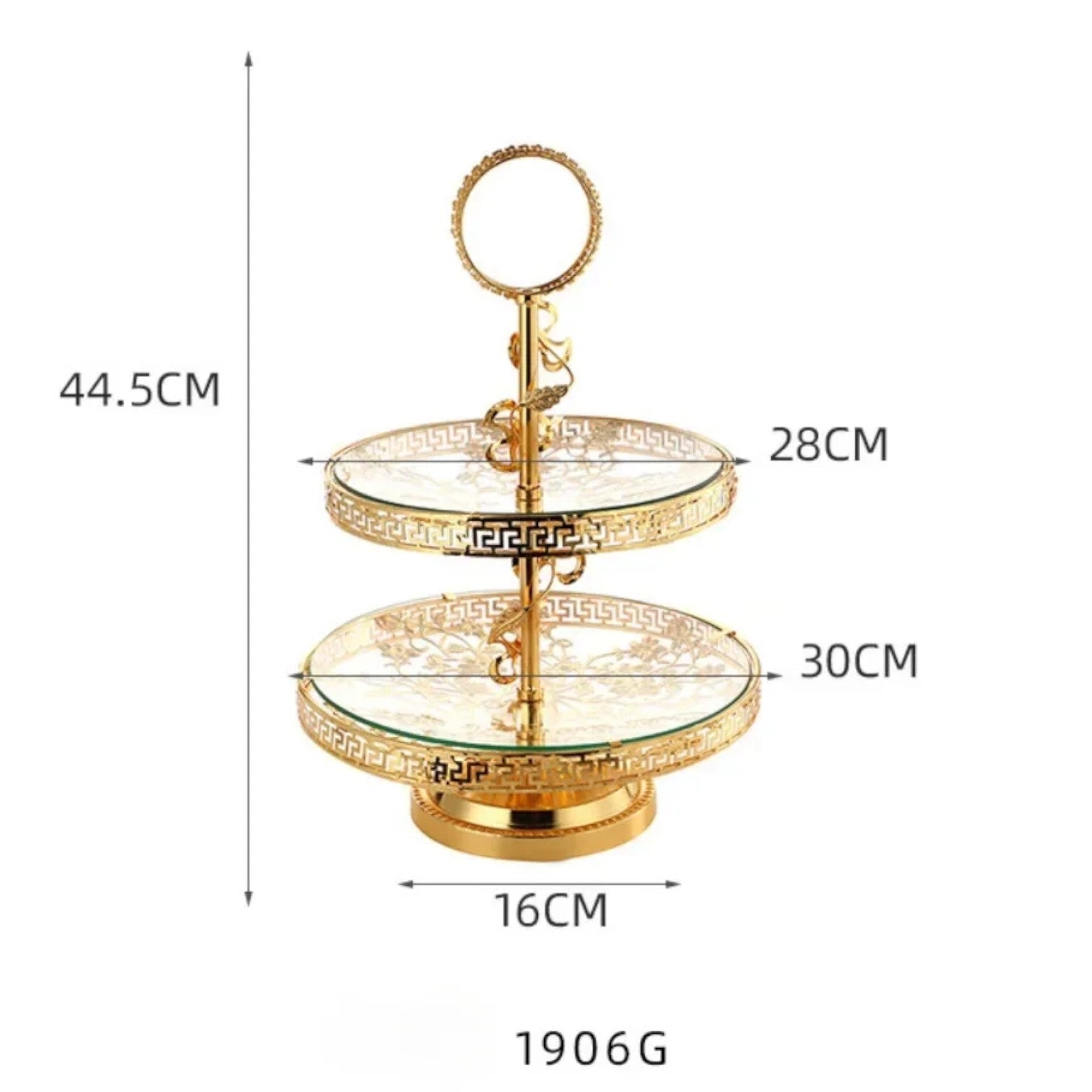 Vassoio decorativo a due livelli per dolci e frutta - Oro - decorativo dolci frutta Kitchen kitchen & dining Kitchen Essentials livelli vassoio vassoio decorativo - Concept Palermo