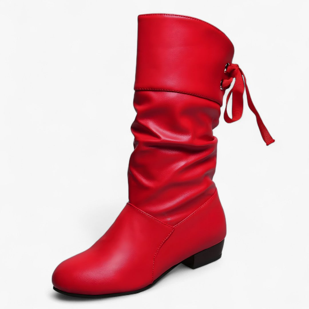 Stivali western al polpaccio con tacco spesso - Rossa - BOOTS Boots & Shoes polpaccio shoes spesso stivali stivali western tacco western - Concept Palermo