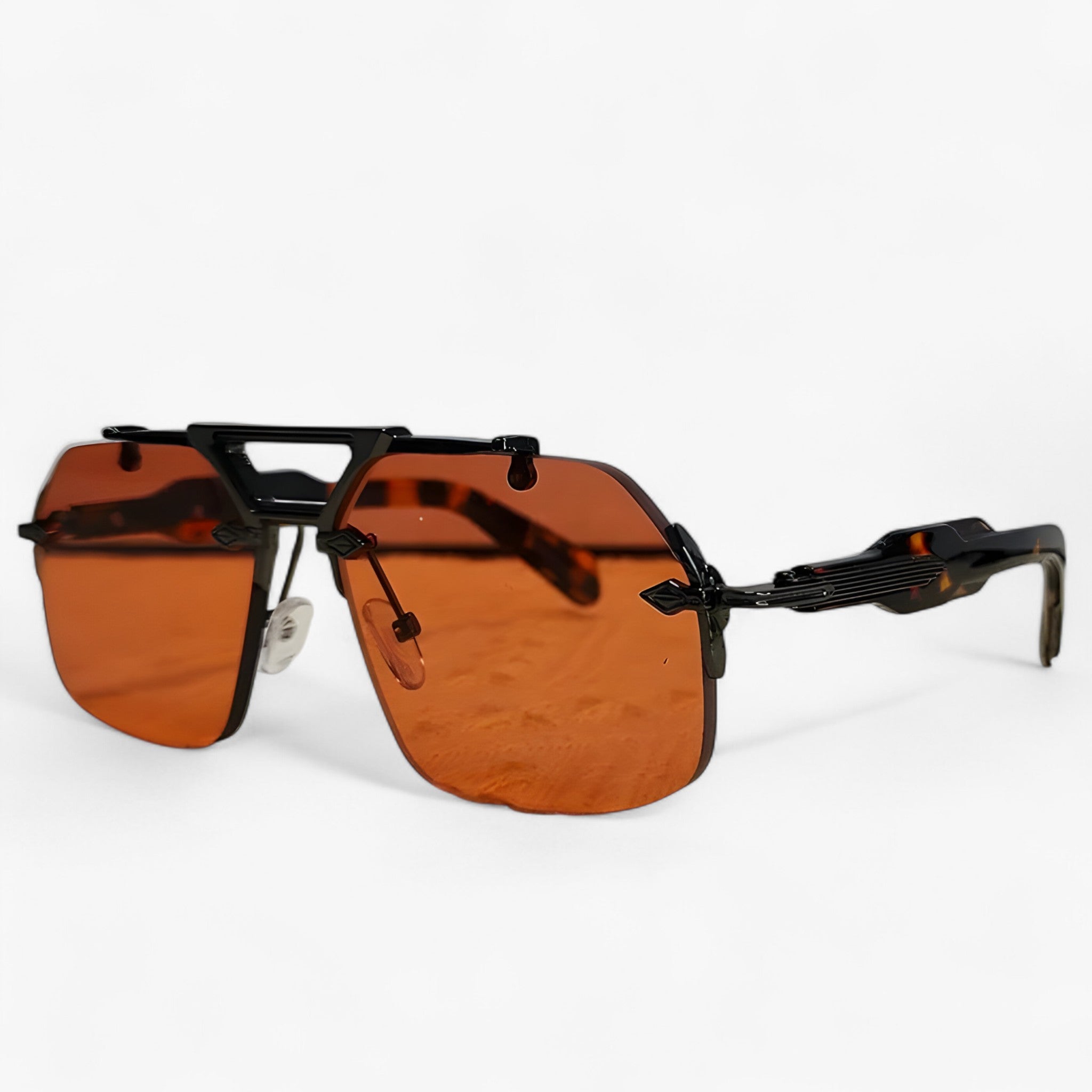 Occhiali da sole oversize punk senza montatura in metallo Uomo - Leopardo Rosso - Fashion Sunglasses men sunglasses polarized mens sunglasses metallo montatura occhiali occhiali sole oversize Polarized man sunglasses punk sole sunglasses sunglasses polarized men - Concept Palermo