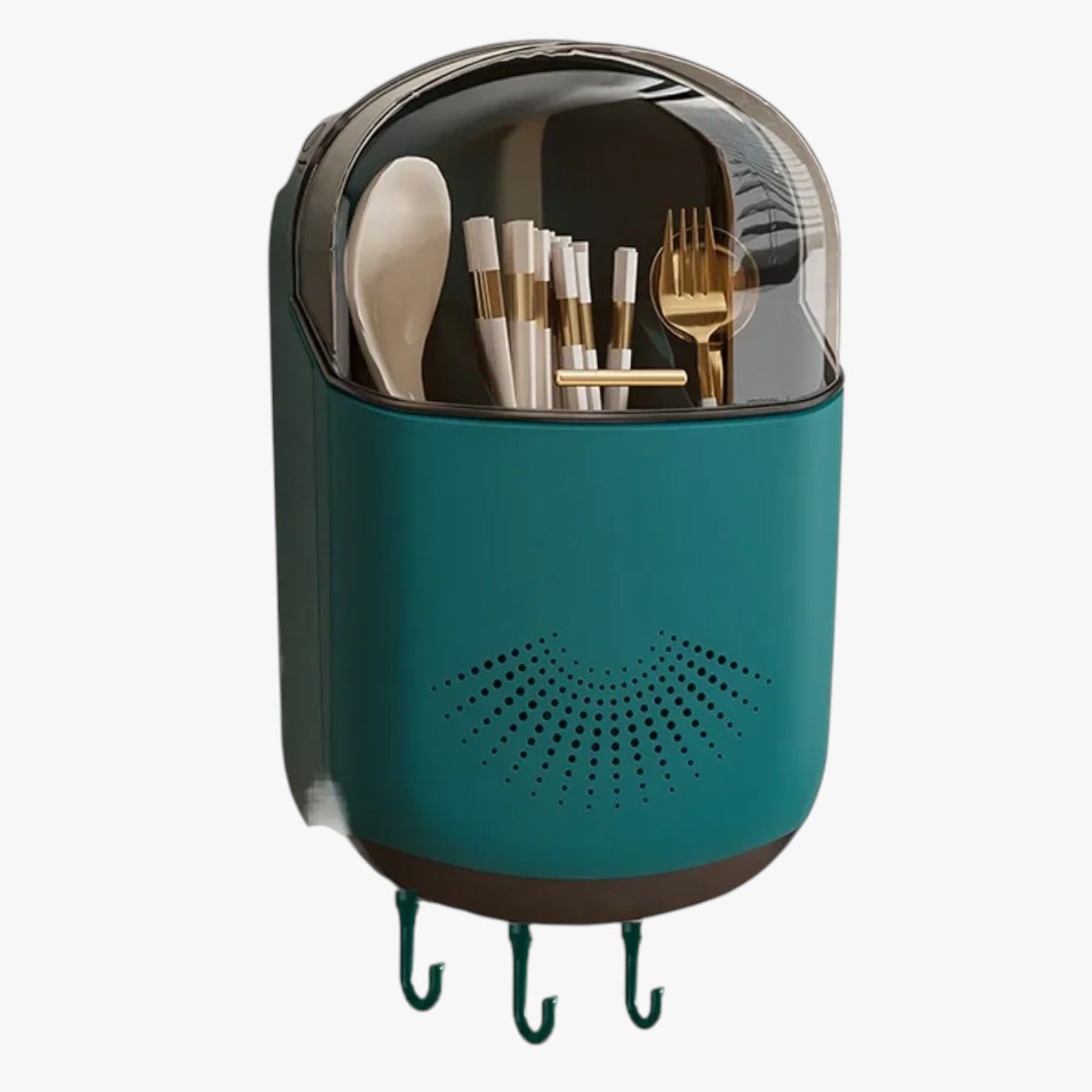 Portabastoncini da muro con drenaggio e coperchio - Verde - coperchio drenaggio Kitchen kitchen & dining kitchen accessory Kitchen Essentials kitchen organizer muro portabastoncini portabastoncini muro - Concept Palermo