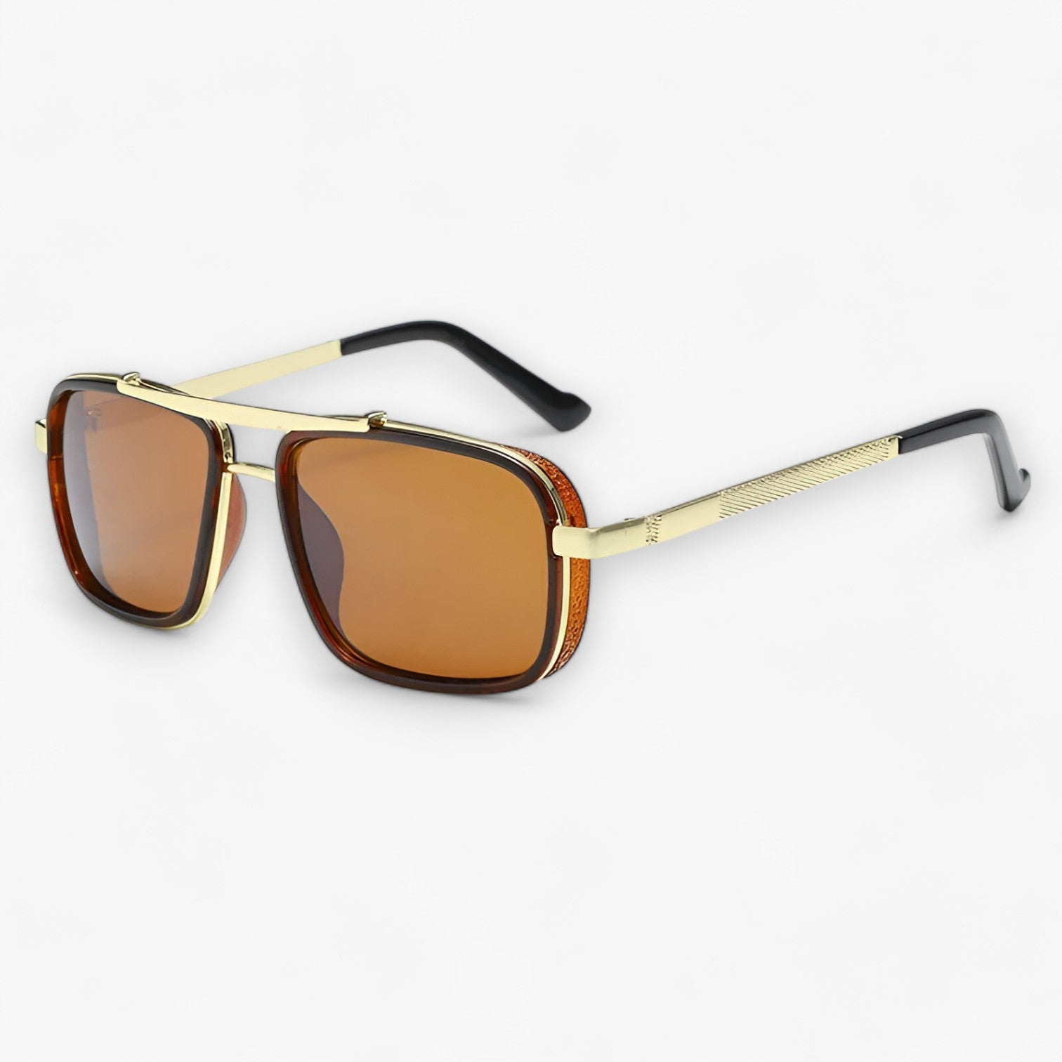 Occhiali da pilota quadrati UV400 per uomini Uomo - Tè dorato - mens accessory mens sunglasses occhiali occhiali pilota pilota quadrati sunglasses uomini uomo - Concept Palermo
