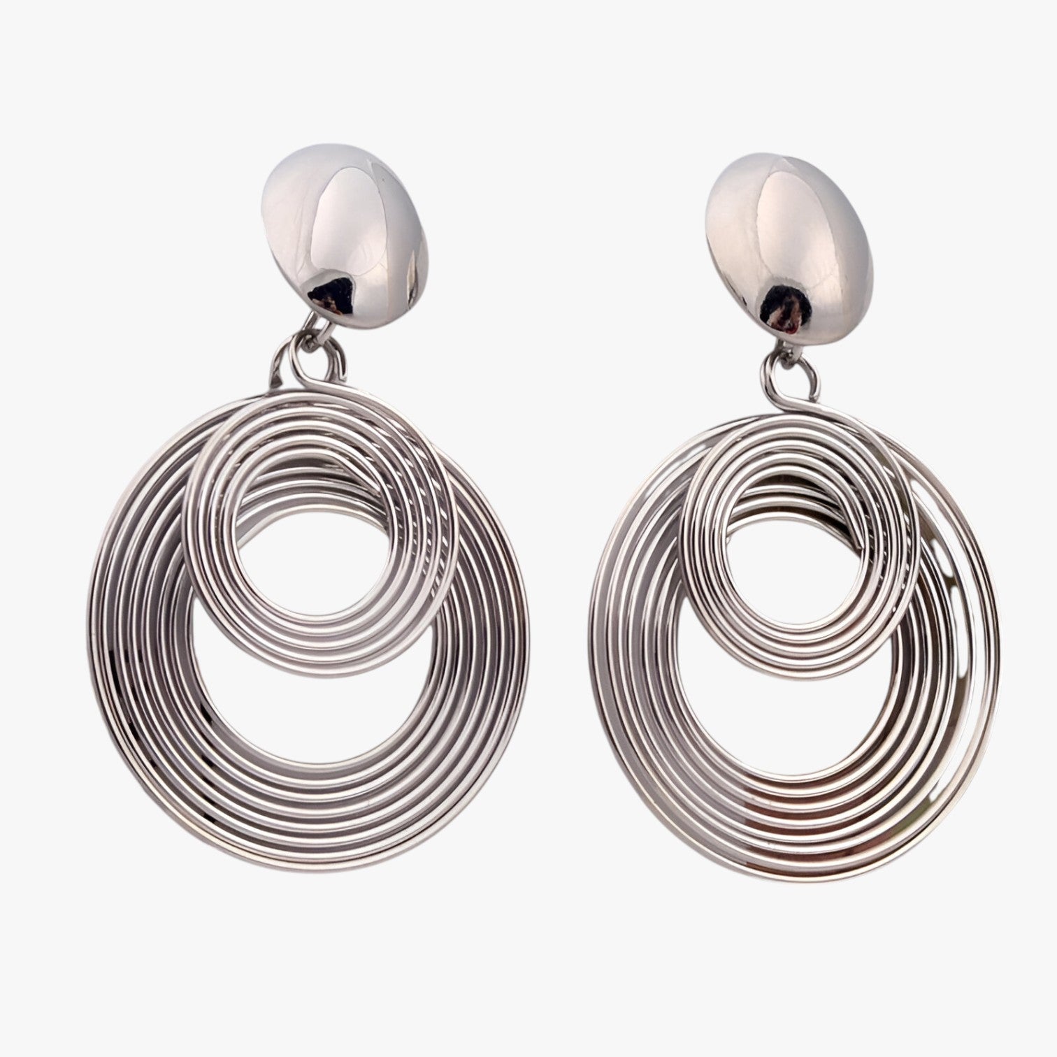 Orecchini geometrici oversize: eleganza moderna che illumina il tuo look Donna - Argento - donna EARRINGS Earrings for Women Girls eleganza geometrici illumina jewelry look moderna New Fashion Earrings orecchini womens earring - Concept Palermo