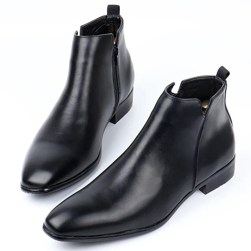 Stivali Classici da Uomo in Pelle Nera - Vari Numeri Disponibili - Nero - classici schoenen shoes stivali stivali classici uomini uomo - Concept Palermo