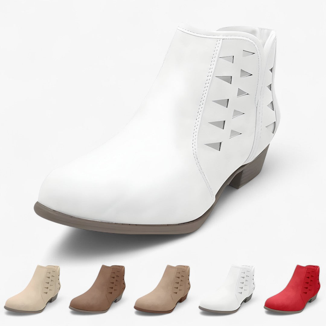 Stivaletti bianchi in maglia traforata stile western Pelle - - bianchi BOOTS Boots & Shoes maglia pelle shoes shoes for women Shoes women stile stivaletti stivaletti bianchi traforata womens shoes - Concept Palermo