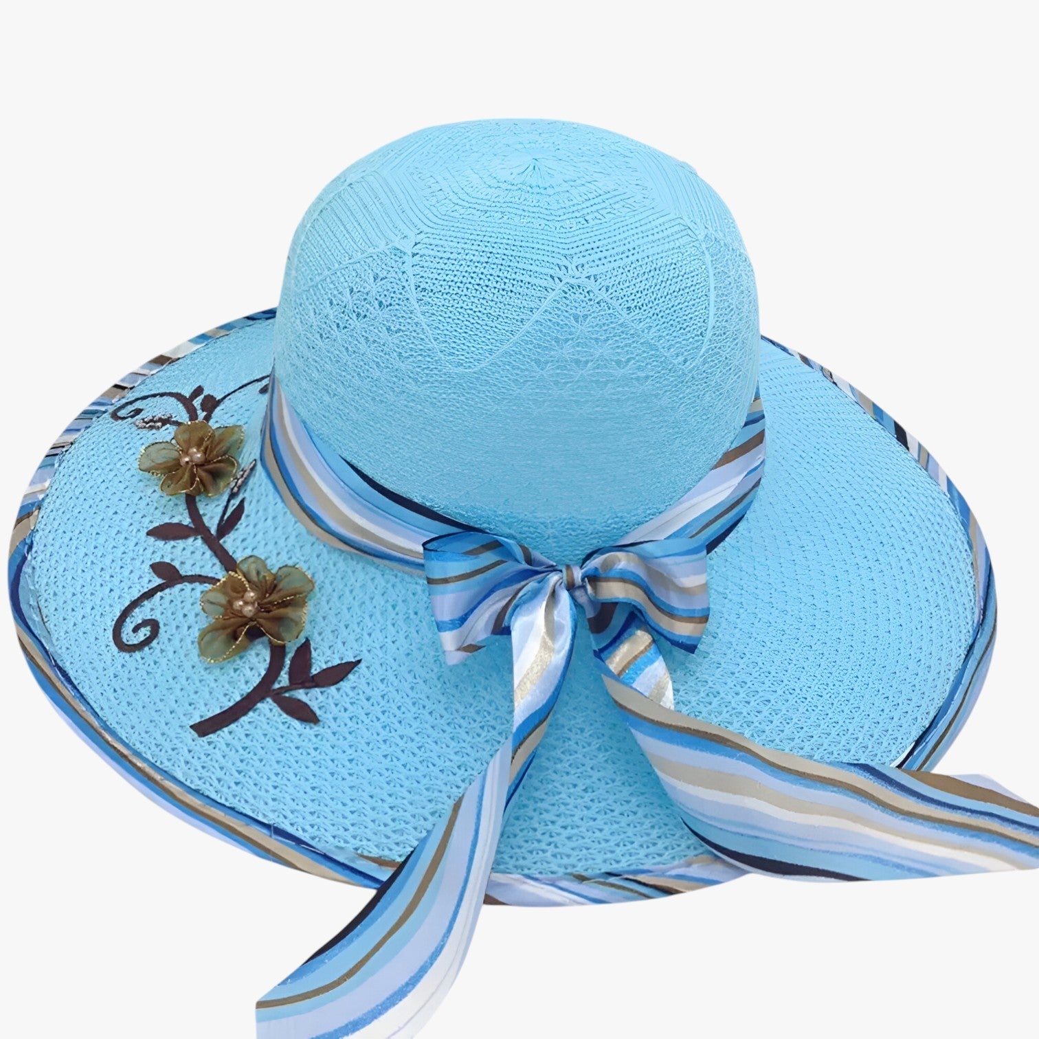 Cappello estivo con grande fascia -, pieghevole e protettivo dai raggi UV Donna - - cappello cappello estivo donna estivo fascia hat Hat for girls pieghevole protettivo raggi summer hat Sun Hats women hat - Concept Palermo