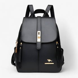 Zaino Donna Grande in Vera Pelle Italiana - Elegante per Lavoro, Viaggi e Uso Quotidiano - Nero - Backpacks bag bags donna donne Gift Gifts for women Linen pelle quotidiana viaggi vita women womens bag womens fashion zaino - Concept Palermo