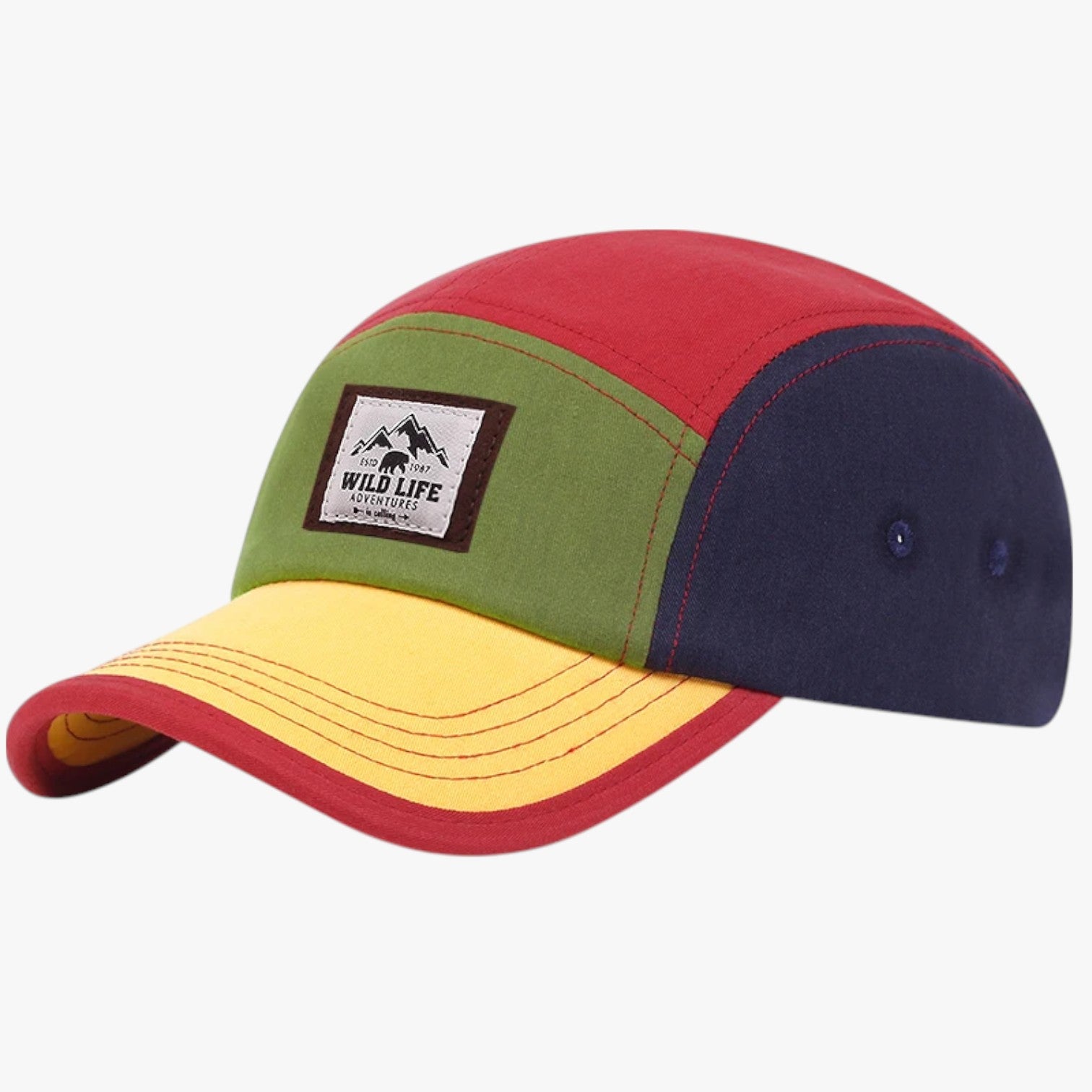 Cappello 5 Pannelli Stile Vintage Unisex Uomo - Rossa Regolabile - Baseball caps cappello cappello pannelli caps men's hat mens cap pannelli stile unisex uomo vintage - Concept Palermo