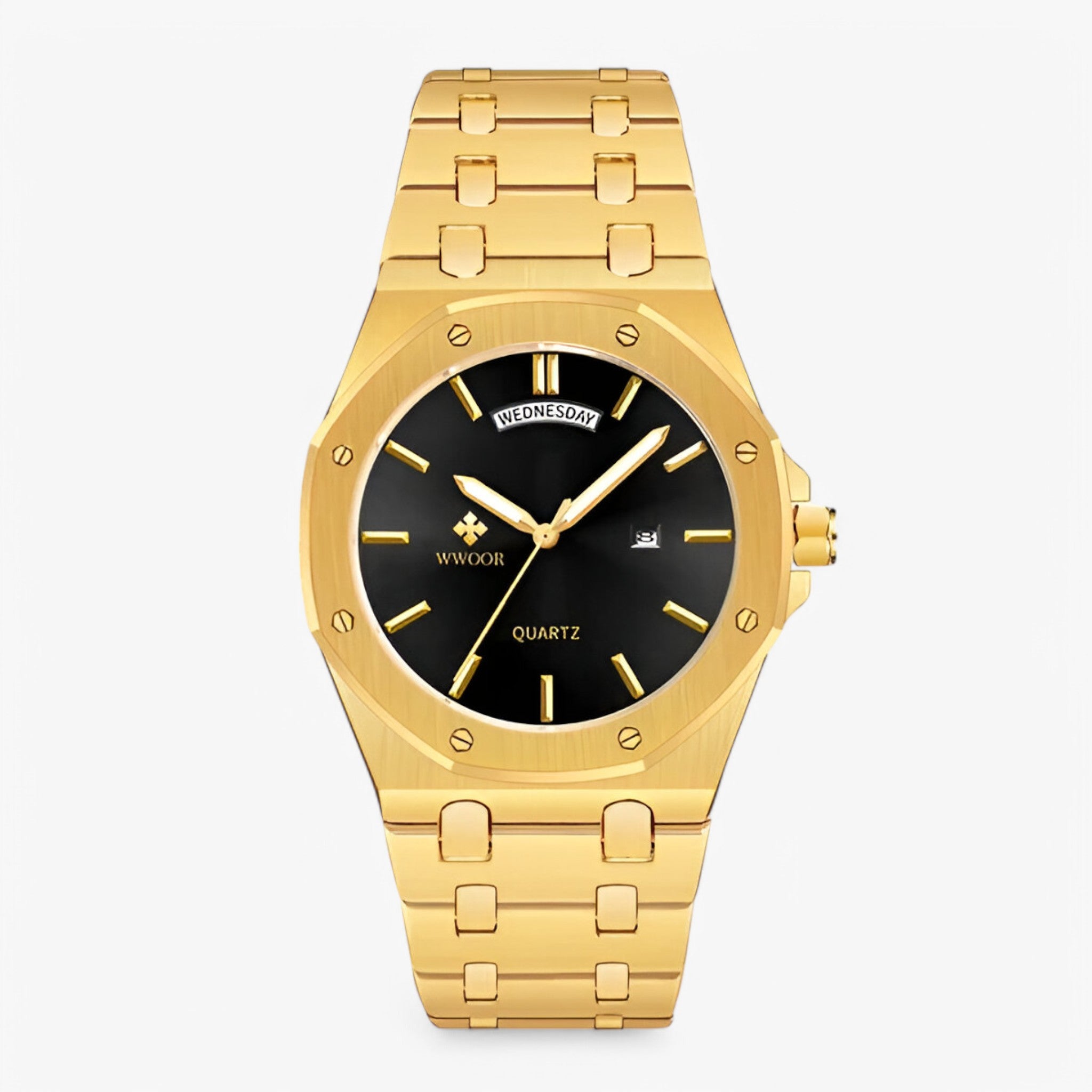 Orologio Sportivo di Lusso in Acciaio Inossidabile Uomo - oro nero - accessoires acciaio horloges inossidabile orologio orologio sportivo sport sportivo uomo watches - Concept Palermo