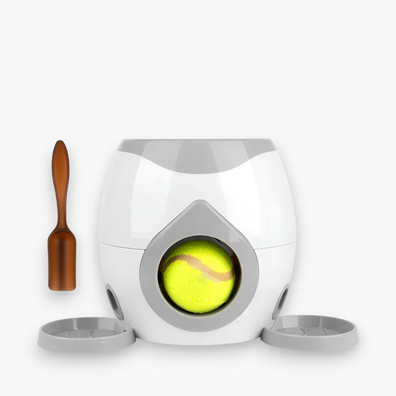 Distributore Intelligente di Tennis e Snack per Cani Uomo - Grigio Con due palline - cani distributore distributore intelligente intelligente pet pet accessories PET SUPPLIES pets & supplies snack tennis uomo - Concept Palermo