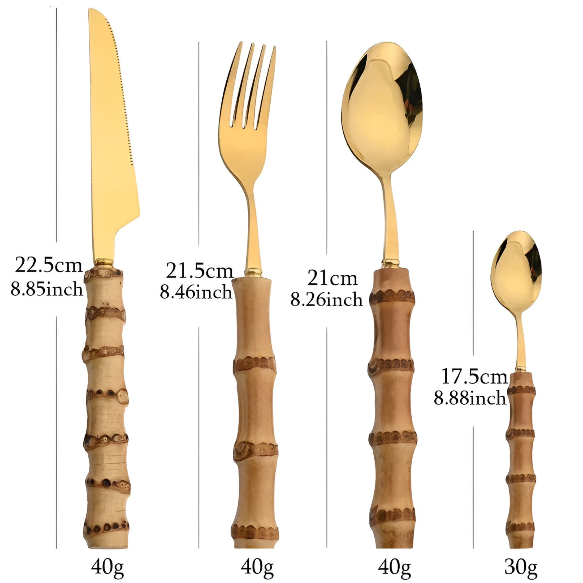 Set di posate in bambù riutilizzabile per picnic e viaggi, ecologico e sostenibile - - bambù home & garden huis & tuin posate posate bambù riutilizzabile sostenibile - Concept Palermo