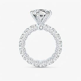 Anello Fidanzamento Moissanite S925 Argento con Halo Nascosto Uomo - 6 BIANCO - Accessories Jewelry anello anello fidanzamento fidanzamento halo jewelry Linen Men moissanite nascosto Rings uomo - Concept Palermo