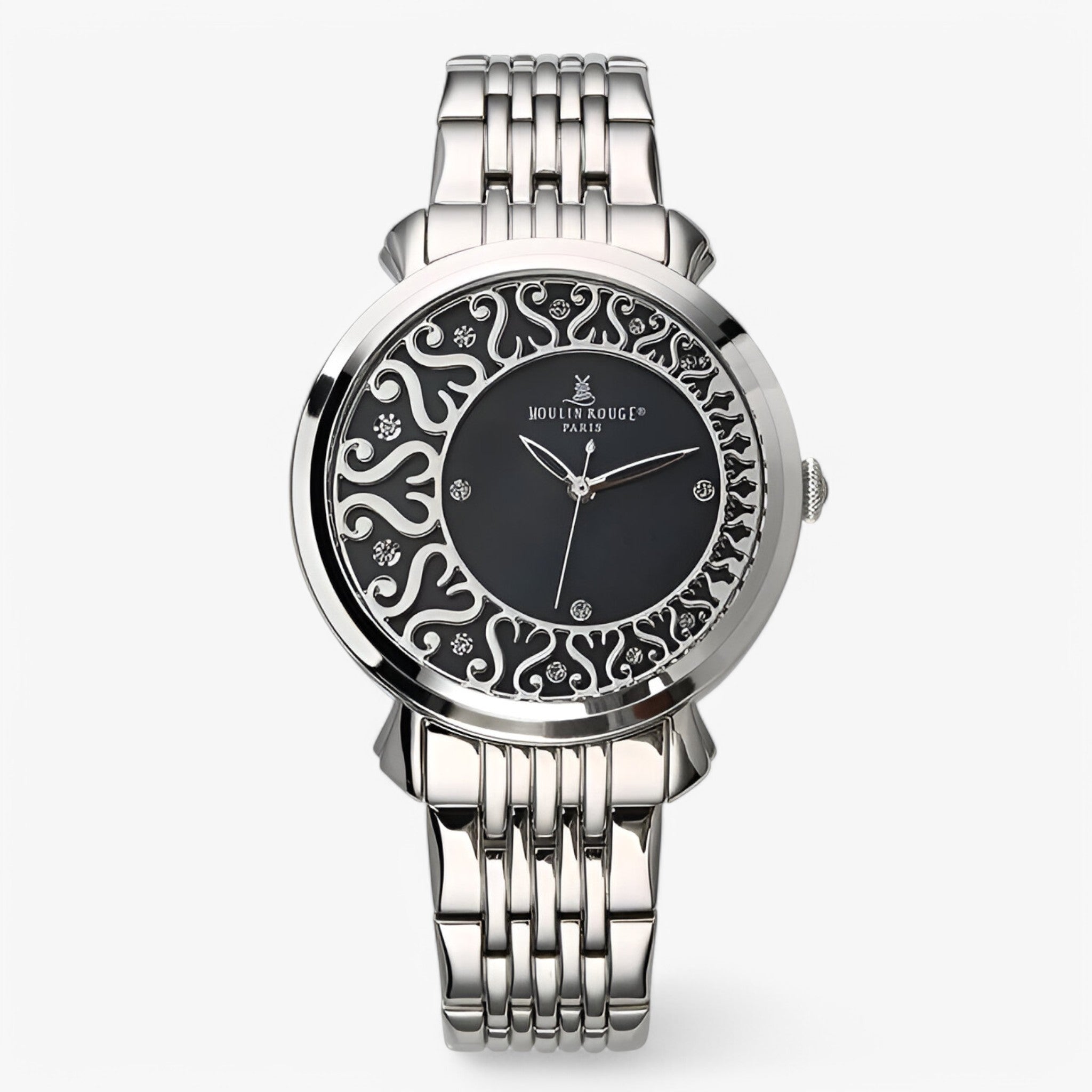 Orologio vintage in acciaio con fibbia a farfalla - nera - acciaio farfalla female watch fibbia orologio orologio vintage vintage watch for women watches - Concept Palermo