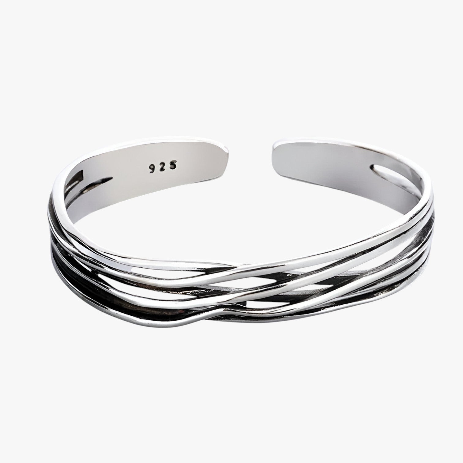 Braccialetto Intrecciato in Argento con Stile Retro Donna - Argento - braccialetto braccialetto intrecciato BRACELET FOR WOMEN BRACELETS bracelets for women donna intrecciato jewelry retro stile - Concept Palermo