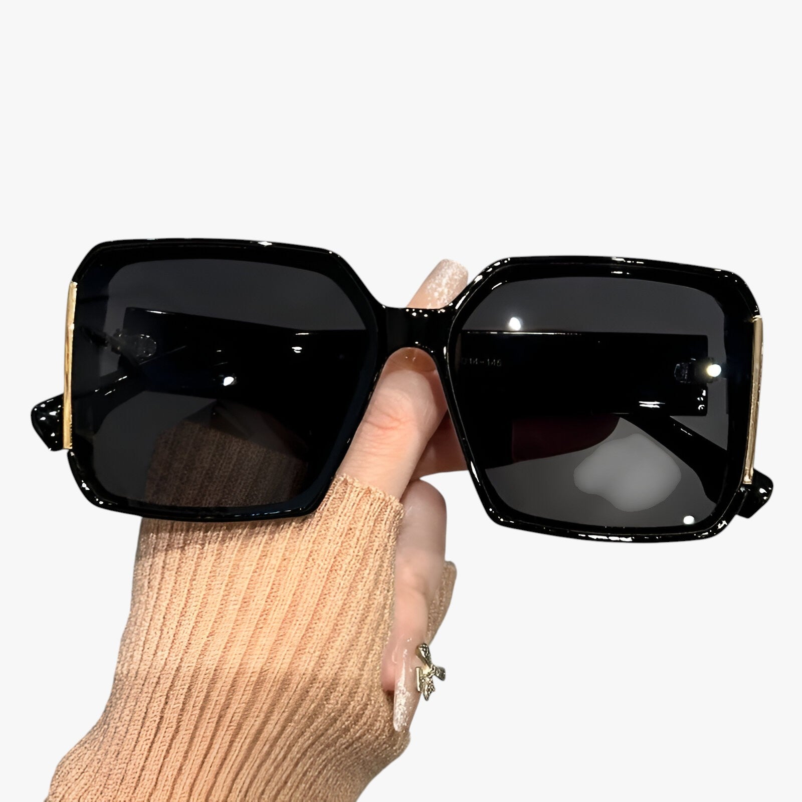 Occhiali da sole oversize con lenti sfumate per look estivi alla moda Uomo - Nero - alla estivi Fashion Sunglasses lenti look moda occhiali occhiali sole oversize Sunglasses - Concept Palermo