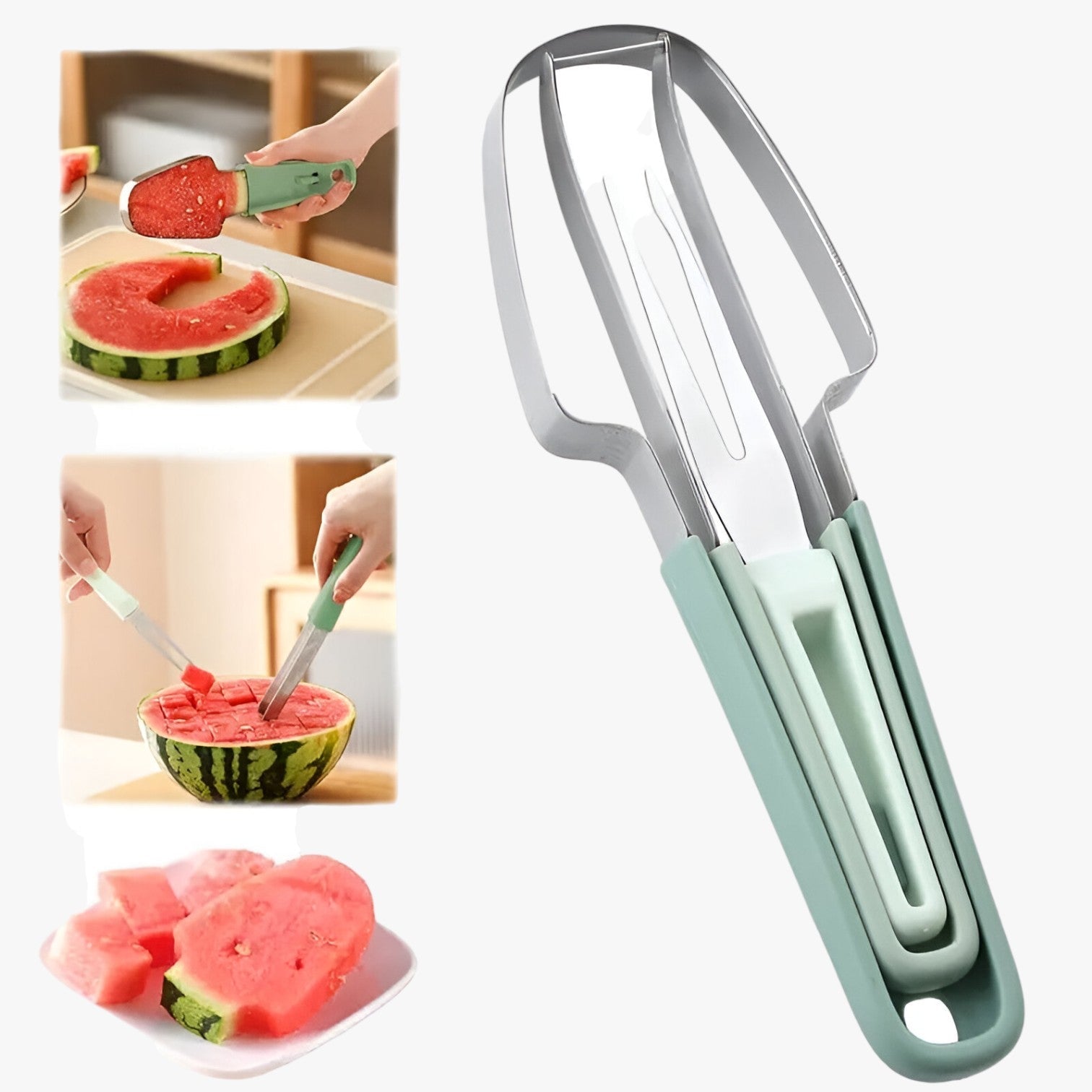 3 in 1 Tagliaverdura di Anguria - Taglia, Raccogli e Servi Senza Problemi - - anguria cucina kitchen & dining problemi raccogli servi taglia tagliaverdura tagliaverdura anguria - Concept Palermo