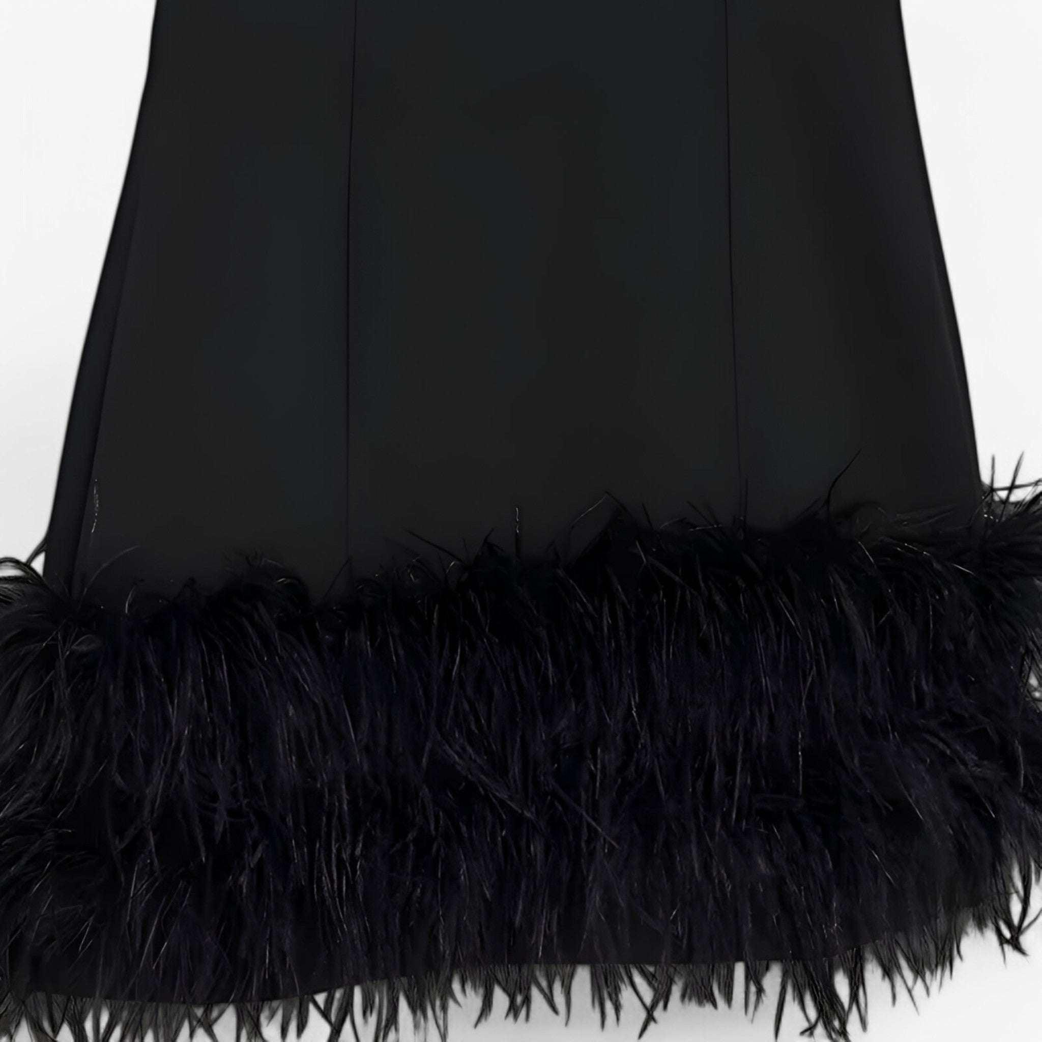Mini Abito Nero Donna con Piume Elegante e Audace per Serate Speciali - - abito abito piume audace donna dresses piume - Concept Palermo