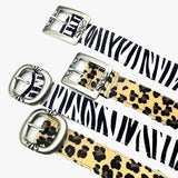 Y2K luipaardprint riem in vintage punkstijl voor dames  