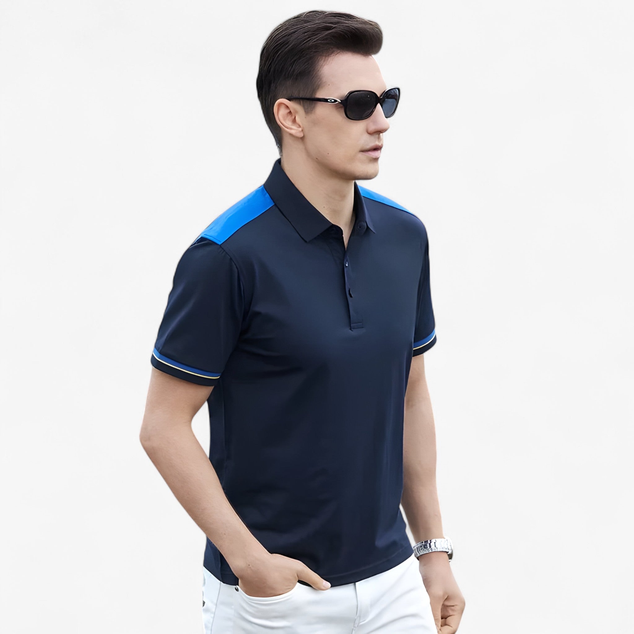 Polo casual da uomo - Design sportivo con spalle a contrasto - - casual contrasto cotton polo shirt design men's polo men's polo shirt men's top clothes polo polo casual Shirts und Polos spalle sportivo - Concept Palermo