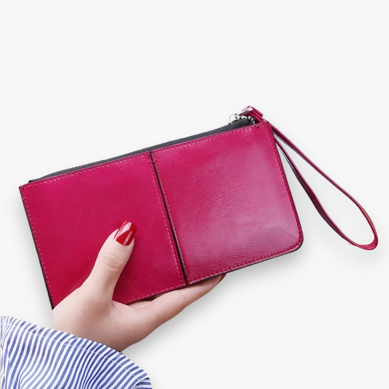 Borsa Vintage in PU Pelle – Grande Capacità e Stile per Donne Donna - rosso rosa - accessories women borsa borsa vintage capacità donna donne pelle stile vintage wallet womens wallet - Concept Palermo
