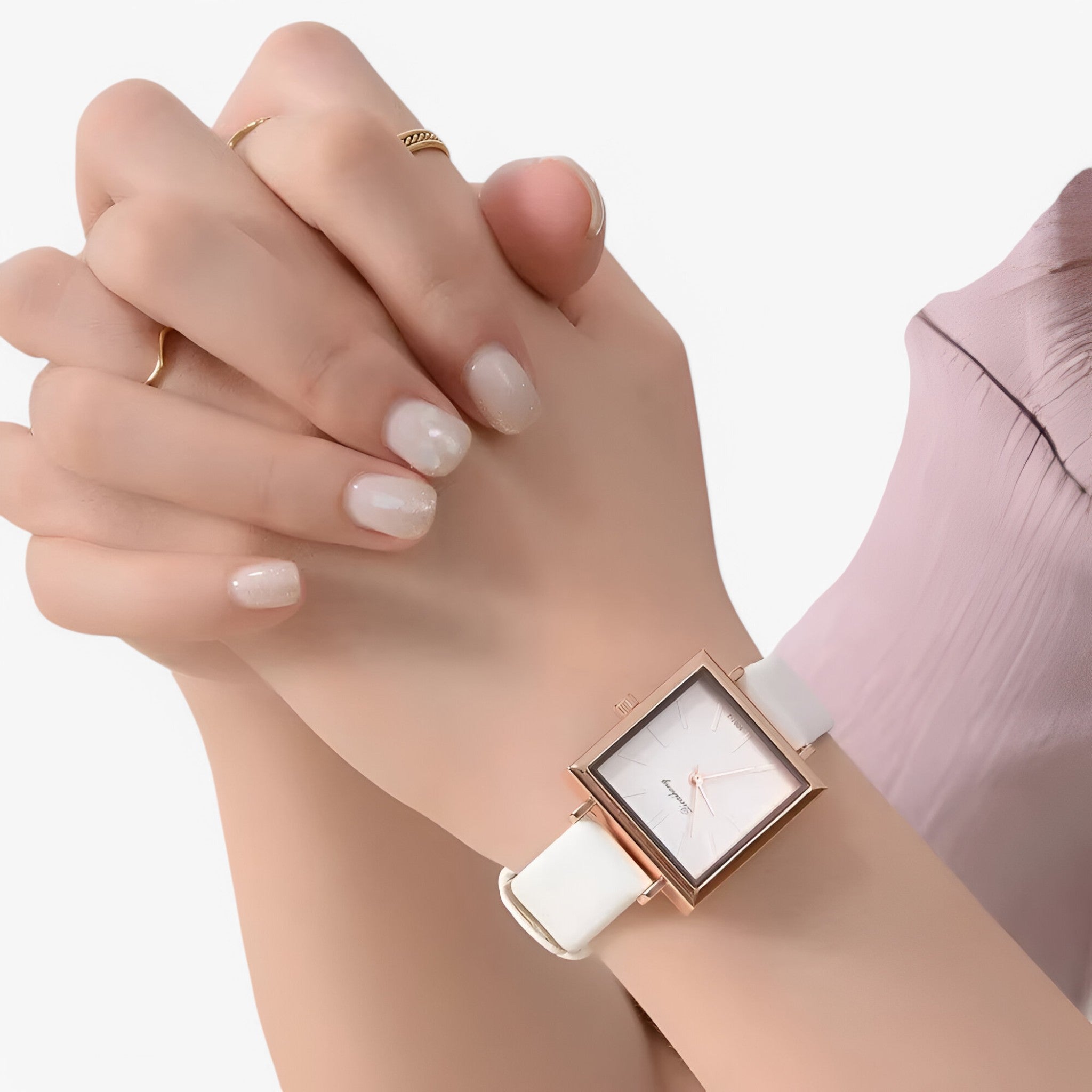 Orologio da donna in oro rosa con cinturino in pelle e movimento al quarzo - - cinturino donna female watch movimento orologio orologio donna pelle quarzo watch for women watches - Concept Palermo