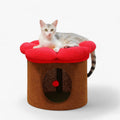 Refugio para gatos lindo con cama floral removible