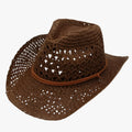 E Protetta - Sombrero de sol vintage estilo western para mujer
