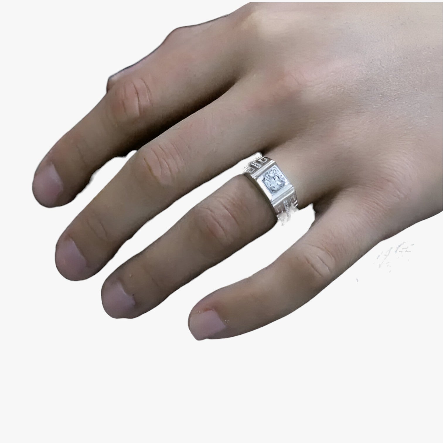 Anello in Argento con Cristalli Scintillanti Uomo - - anello anello cristalli cristalli jewelry mens accessory mens ring Rings scintillanti uomo - Concept Palermo