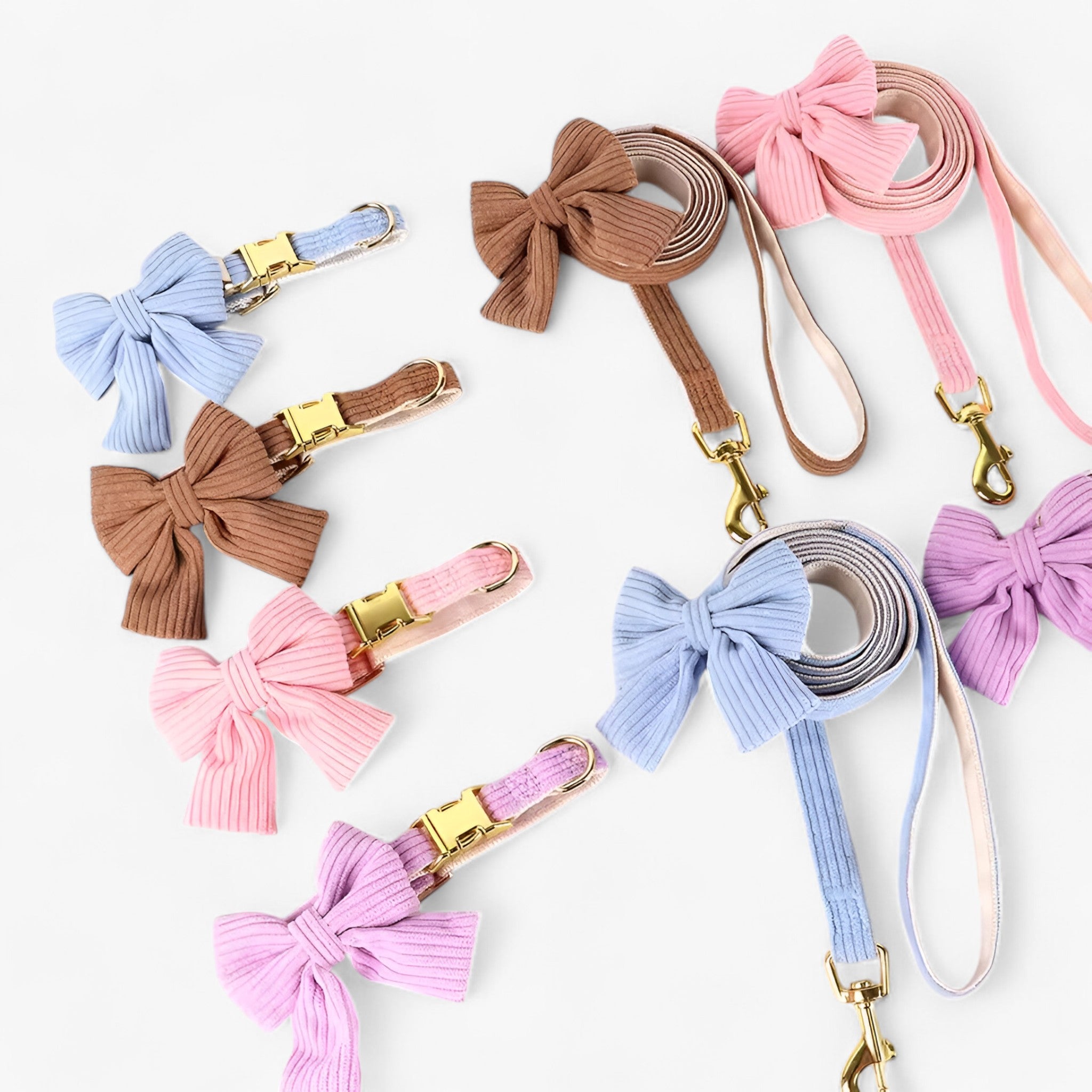 Set Collare e Guinzaglio Rosa Chiaro per Cani Piccoli e Medi - - cani chiaro collare collare guinzaglio guinzaglio medi pets & supplies piccoli - Concept Palermo