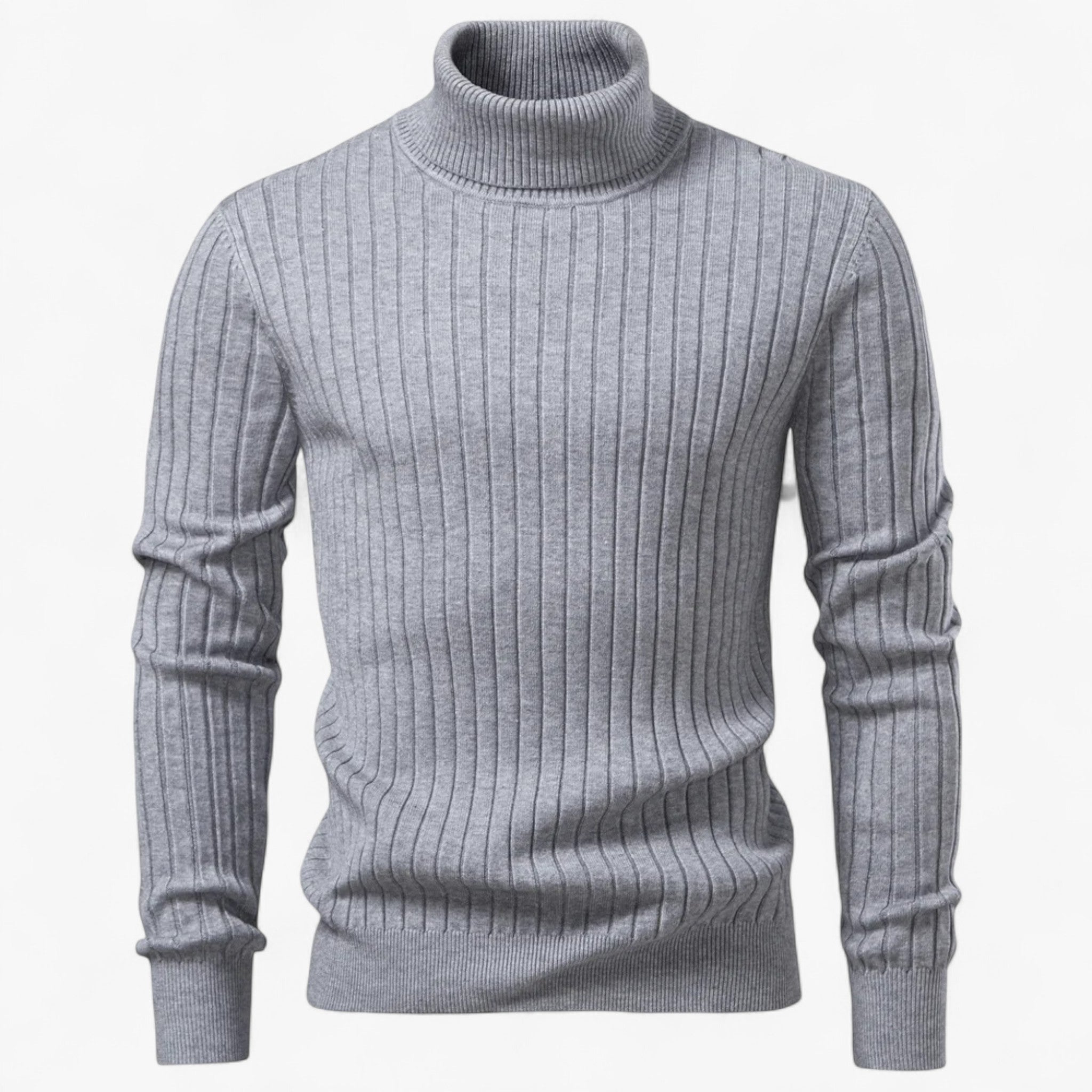 Maglione a Collo Alto da Uomo - Grigio S - Clothes clothes men Clothing collo maglione maglione collo men's top clothes Sweater sweater men sweaters uomo - Concept Palermo