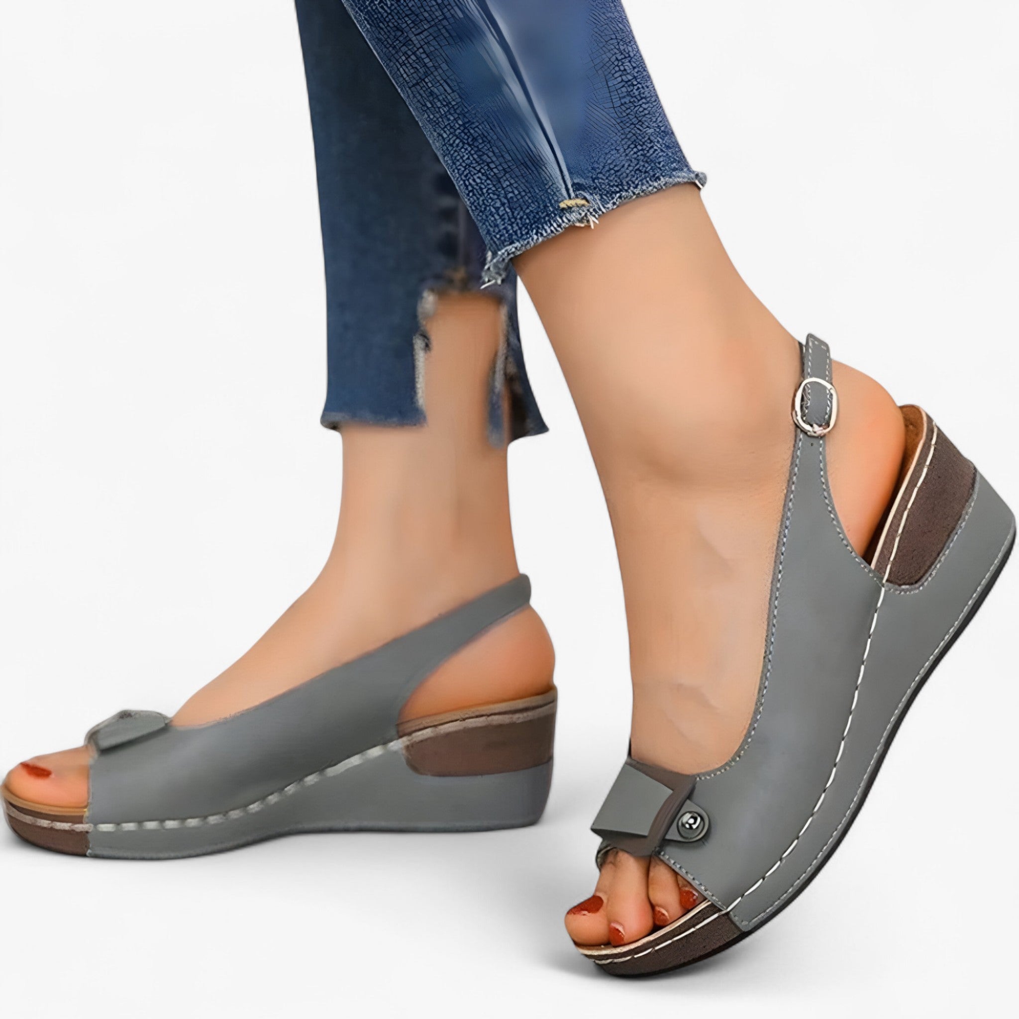 Sandalias negras para mujer en piel auténtica con tacón elegantes para ceremonia y noche