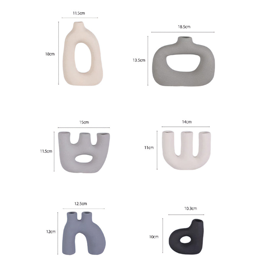 Vasi in ceramica opaca sofisticati Decorazioni da tavolo senza tempo e stilose - - ceramica Decor decorazioni Flowerpots home & garden opaca sofisticati stilose tavolo tempo Vases - Concept Palermo