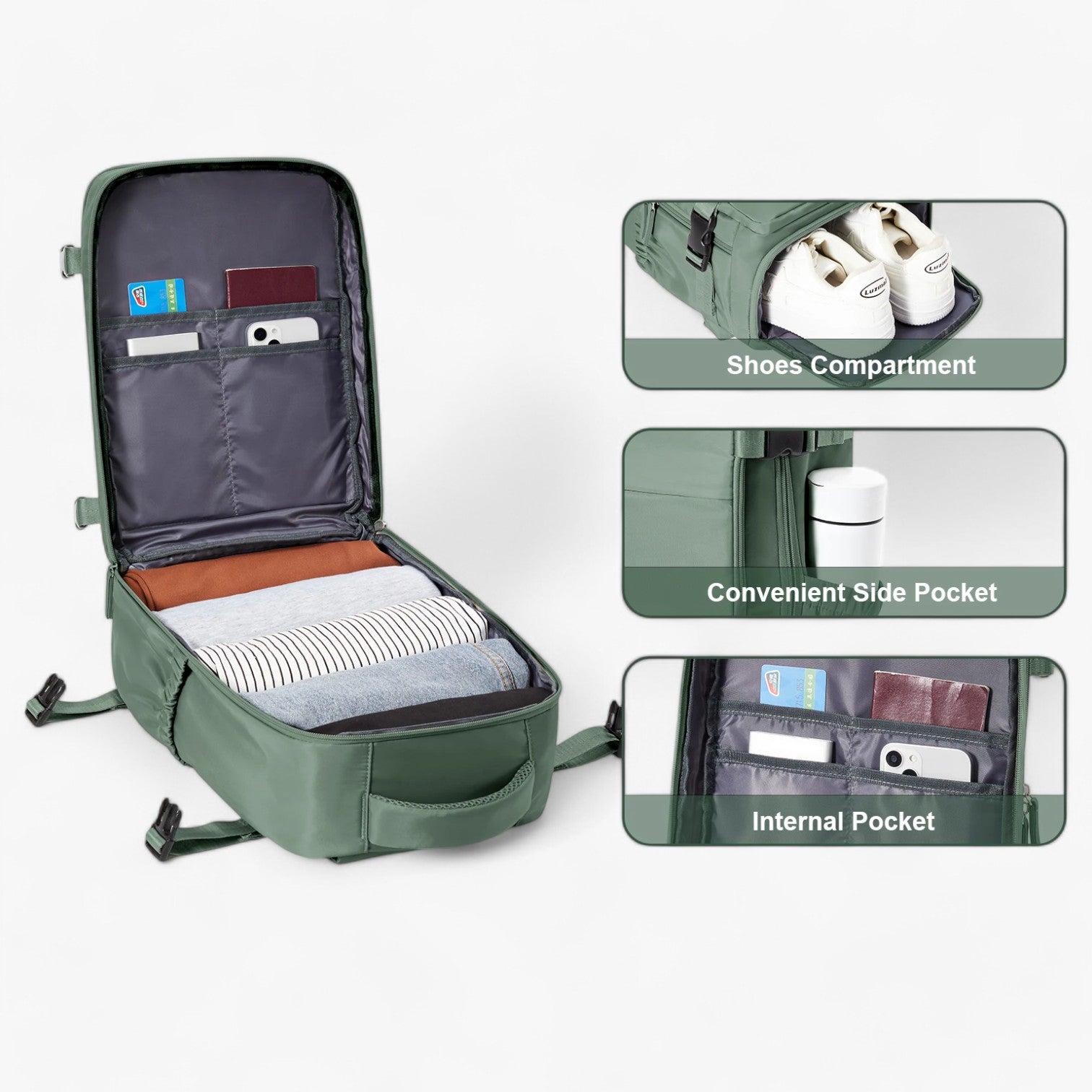 Zaino Cabina Compatto Uomo - Bagaglio a Mano Pratico e Stiloso per Viaggi Brevi - - bag bags cabina compatto mens bag pratico stiloso travel bag uomo zaino zaino compatto - Concept Palermo