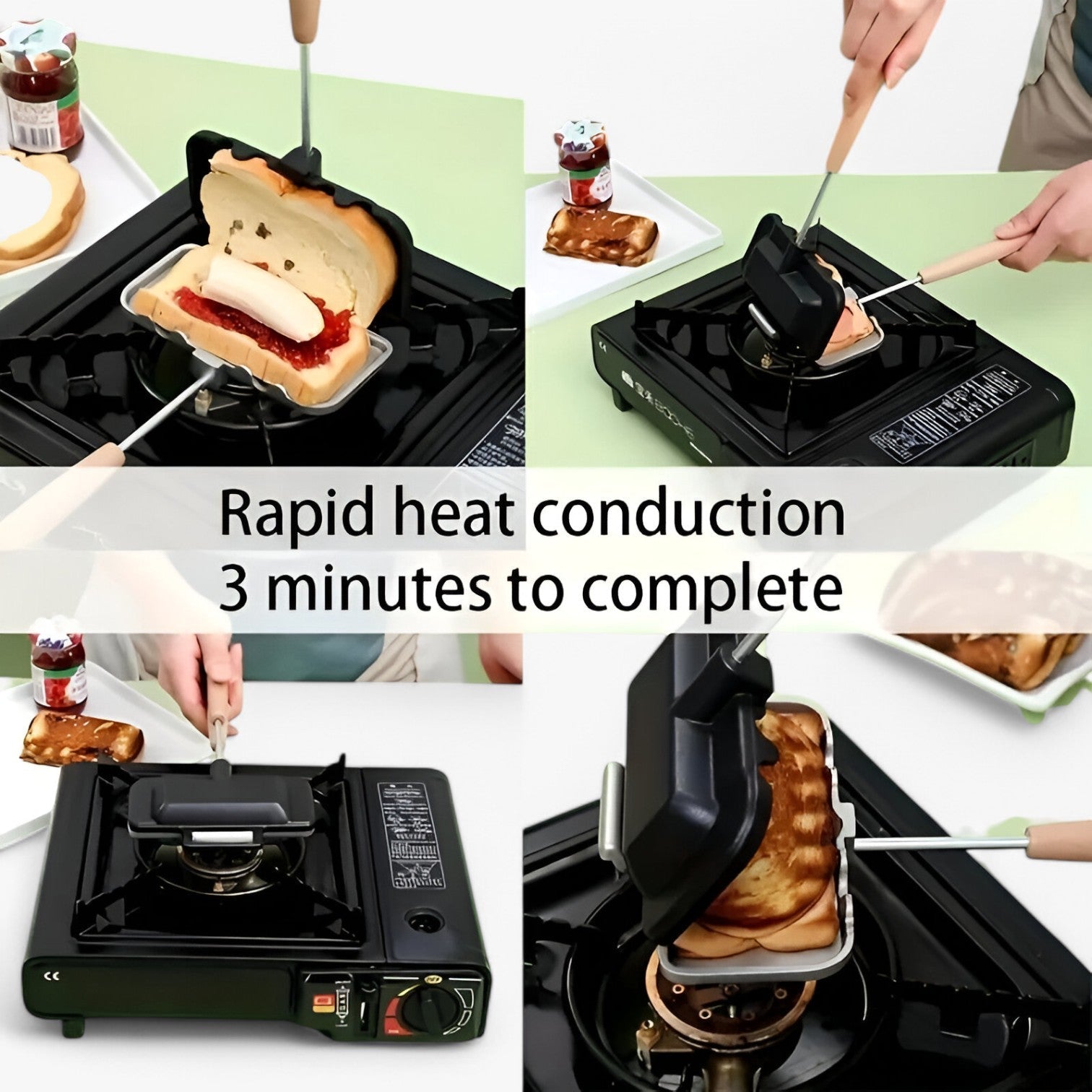 Padella per panini antiaderente doppia faccia – Toast Oro - - antiaderente doppia faccia Kitchen kitchen & dining kitchen accessory kitchen tools padella padella panini panini toast - Concept Palermo