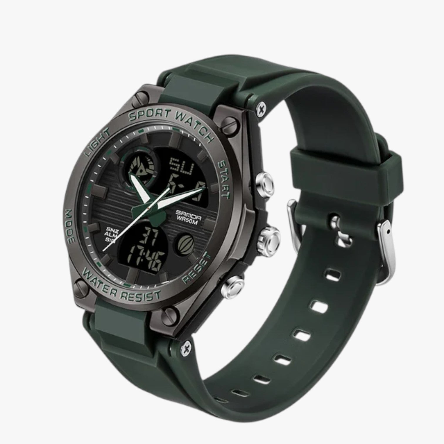 Orologio Sportivo Digitale da Donna Impermeabile con Cinturino in Silicone Nero - Verde - donna female watch impermeabile ladies watch orologio orologio sportivo sportivo watch watch for women watches wrist watches for women - Concept Palermo