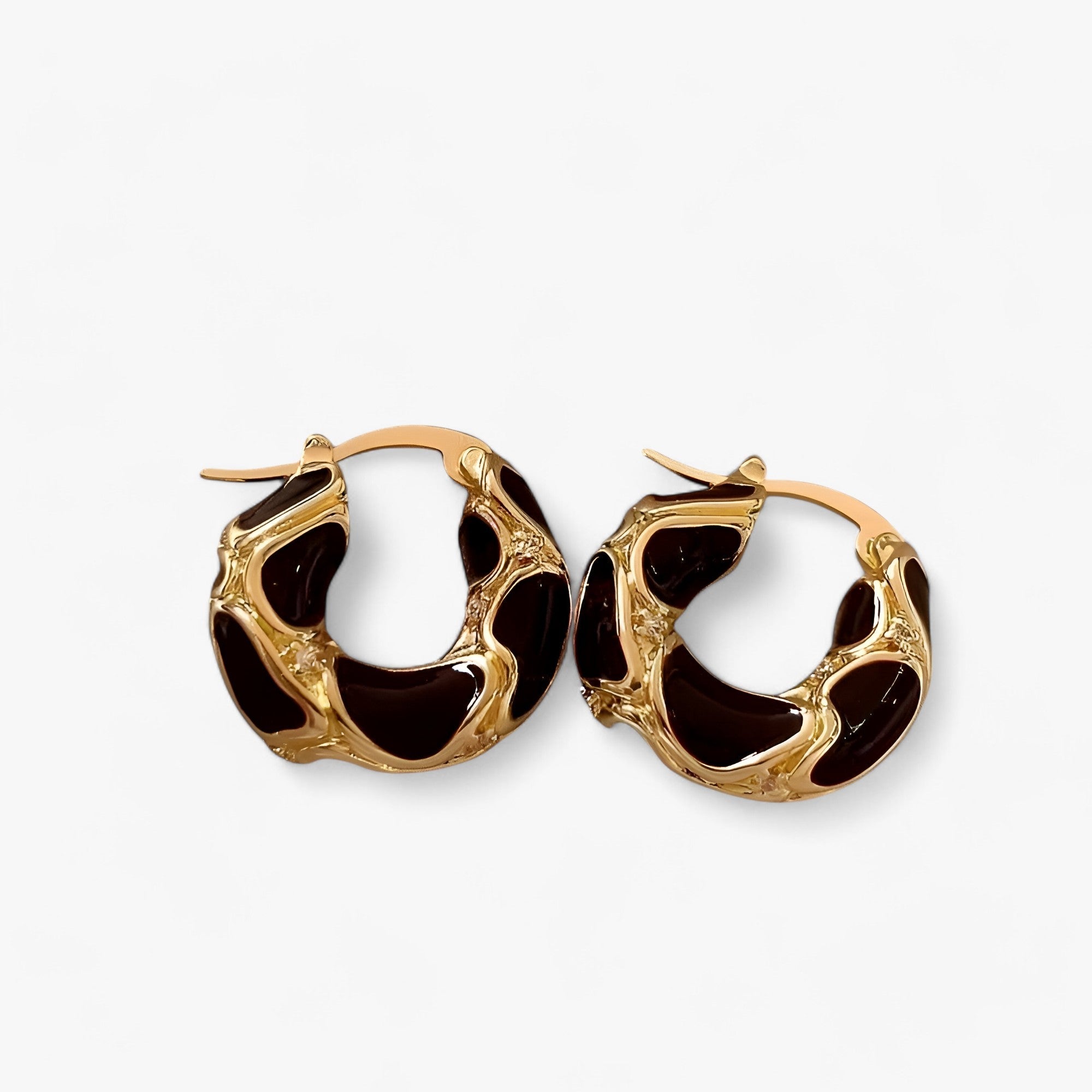 Orecchini a cerchio con smalto vintage - Lusso di tendenza Donna - Buio MULTI - cerchio donna Earrings Gift Gifts for women jewelry orecchini orecchini cerchio smalto tendenza vintage WOMEN - Concept Palermo
