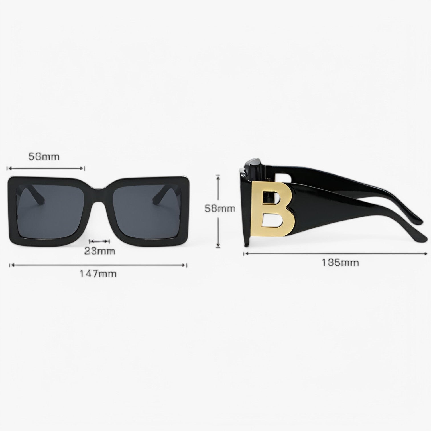Audace e stiloso - Occhiali da sole oversized con protezione UV400 Uomo - - audace audace stiloso Fashion Sunglasses occhiali oversized polarized sunglasses women protezione sole stiloso sunglasses - Concept Palermo