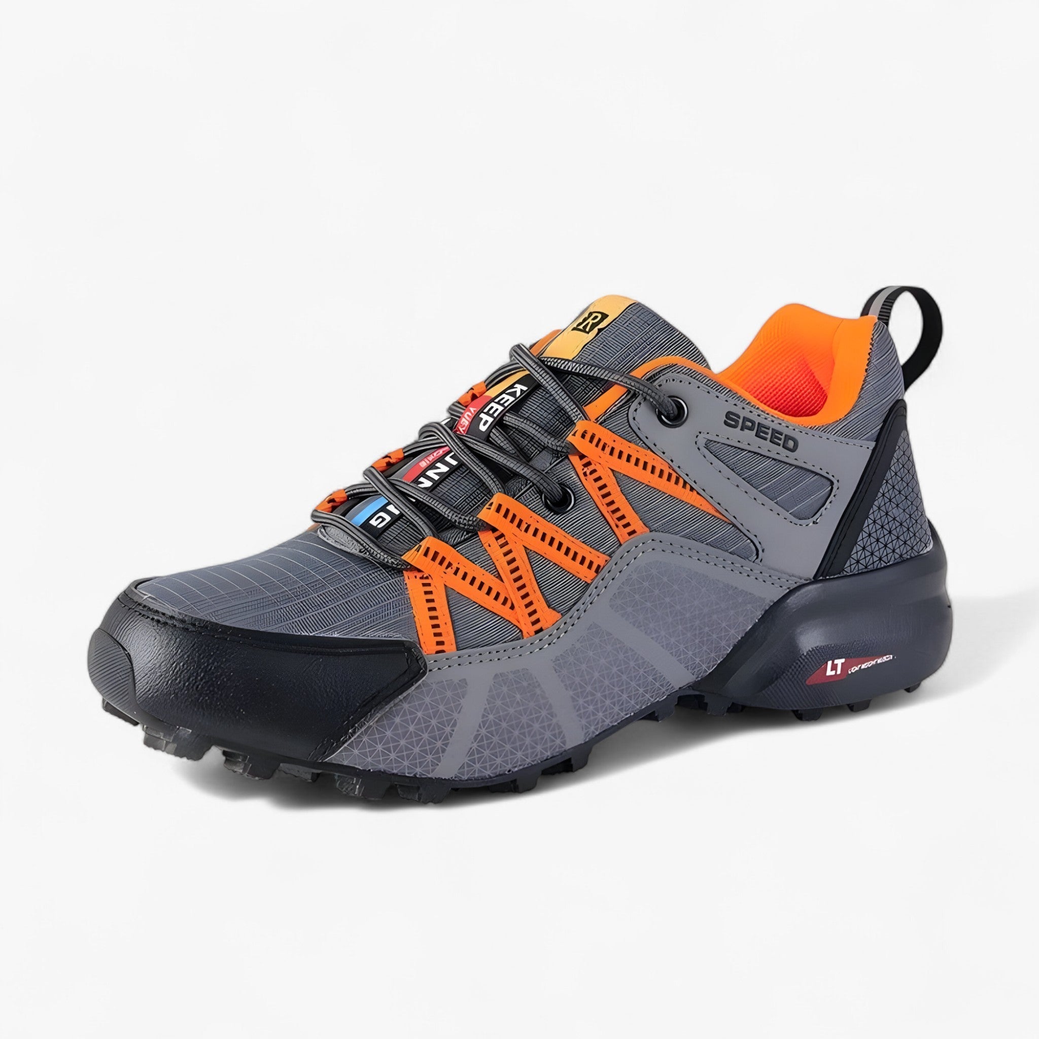 Scarpe da trekking impermeabili da uomo con suola antiscivolo - Grigio arancione - antiscivolo hiking shoes impermeabili Men's Shoes scarpe scarpe trekking shoes suola trekking uomo - Concept Palermo
